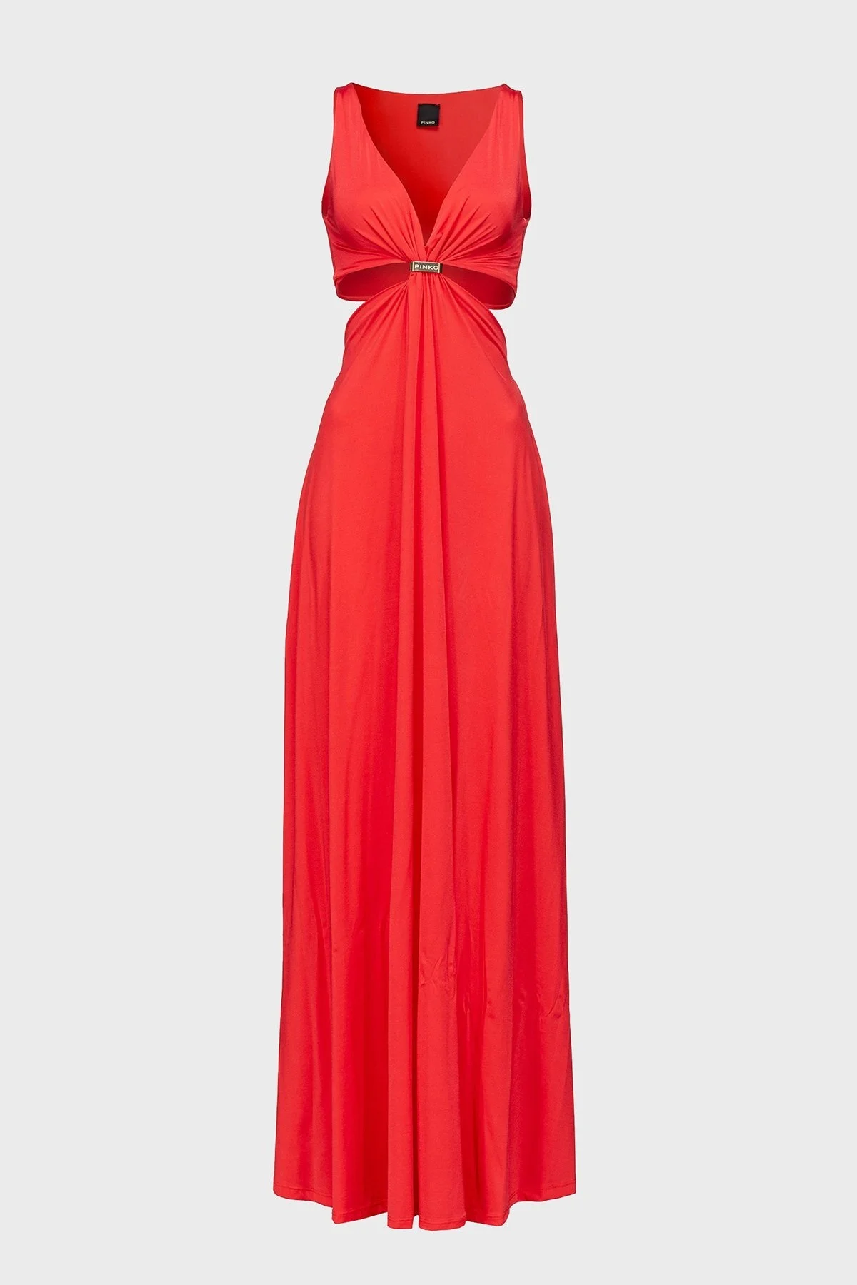 Pinko Cut Out Detaylı Regular Fit Uzun Bayan Elbise 100932 A0RM R04 KIRMIZI - 6
