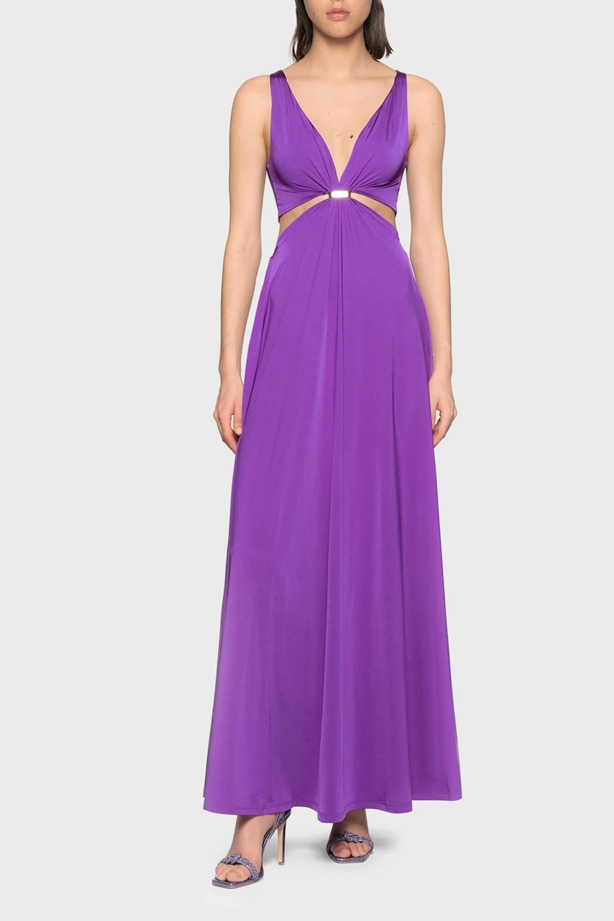 Pinko Cut Out Detaylı Regular Fit Uzun Bayan Elbise 100932 A0RM WWD MOR - 1