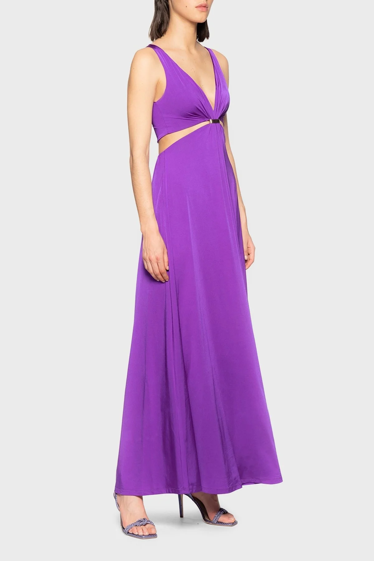 Pinko Cut Out Detaylı Regular Fit Uzun Bayan Elbise 100932 A0RM WWD MOR - 2