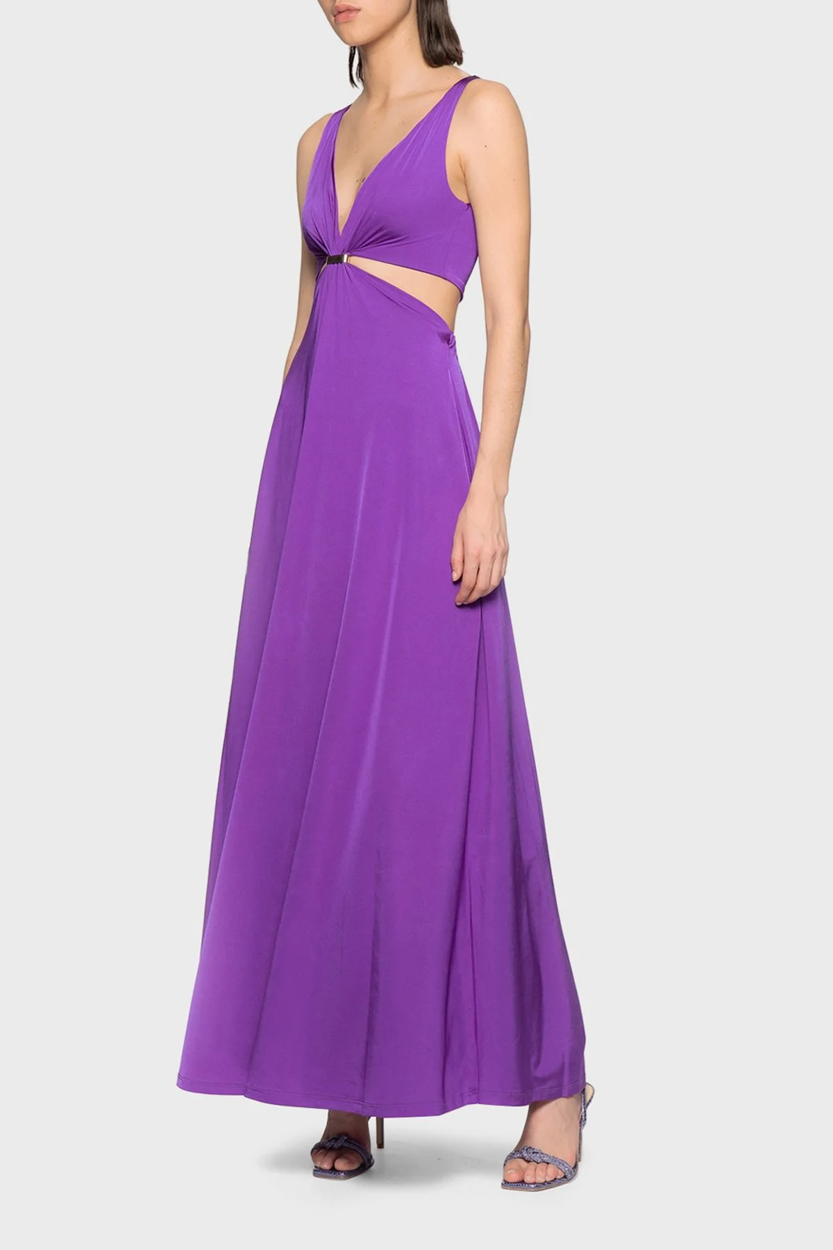 Pinko Cut Out Detaylı Regular Fit Uzun Kadın Elbise 100932 A0RM WWD MOR - 4
