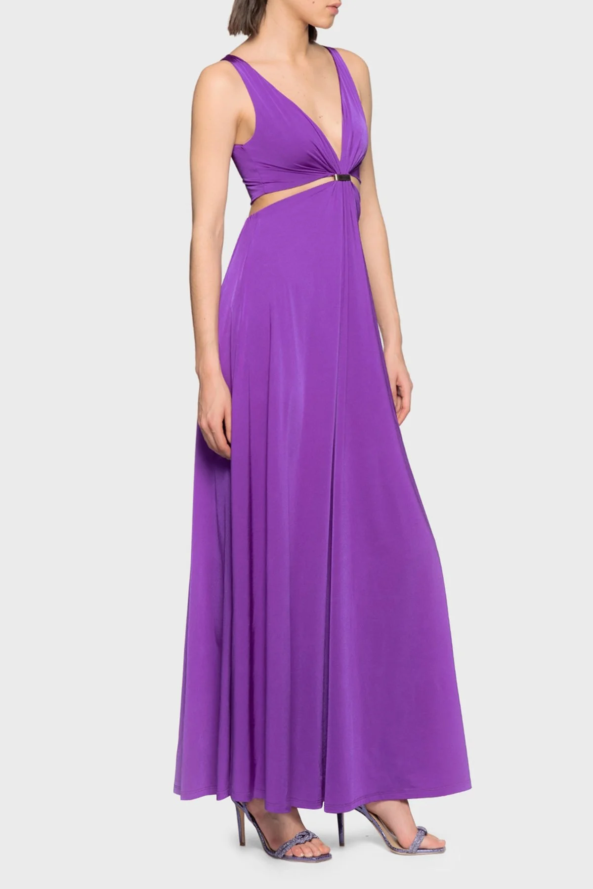 Pinko Cut Out Detaylı Regular Fit Uzun Kadın Elbise 100932 A0RM WWD MOR - 5