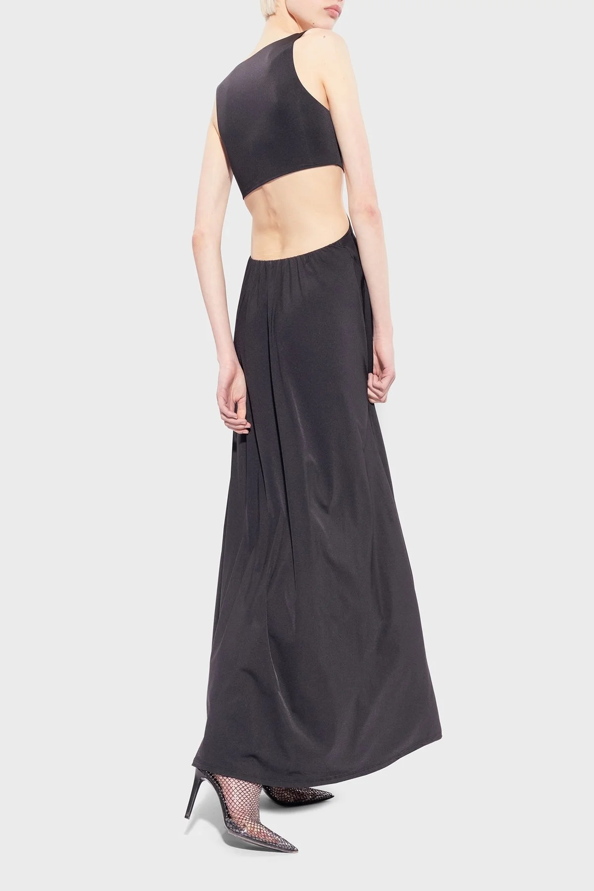 Pinko Cut Out Detaylı Regular Fit Uzun Bayan Elbise 100932 A0RM Z99 SİYAH - 10