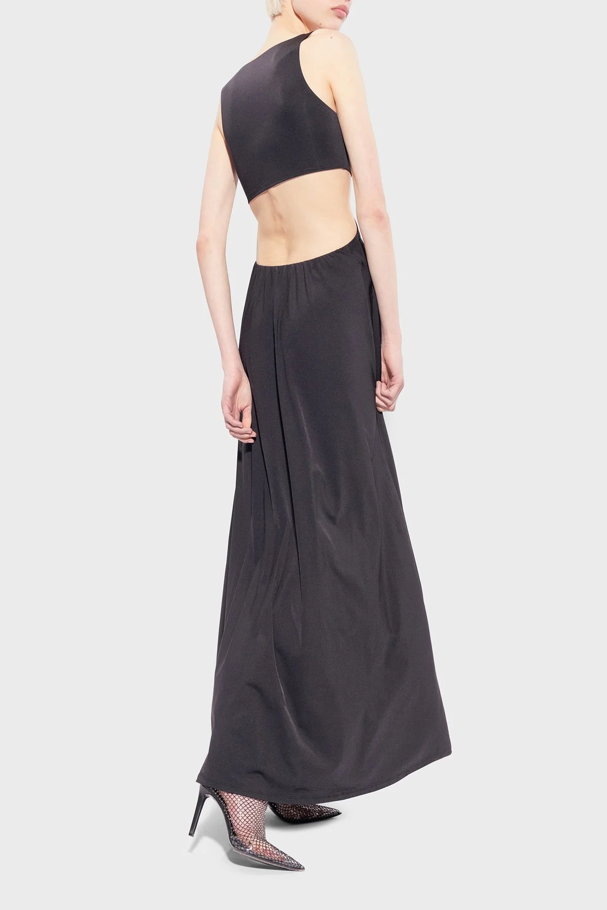 Pinko Cut Out Detaylı Regular Fit Uzun Kadın Elbise 100932 A0RM Z99 SİYAH - 3