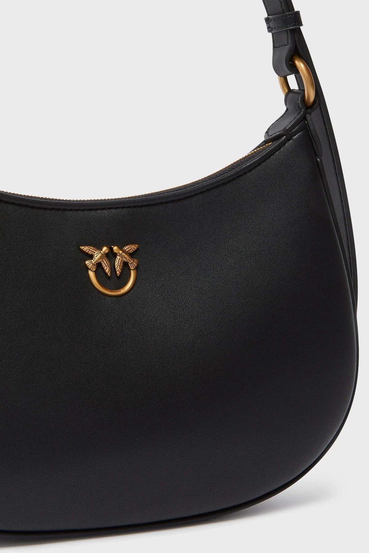 Pinko Hakiki Deri Ayarlanabilir Askılı Bayan Çanta 102790 A0F1 Z99Q SİYAH - 12
