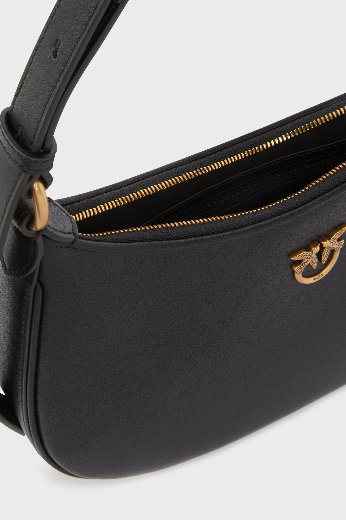 Pinko Hakiki Deri Ayarlanabilir Askılı Bayan Çanta 102790 A0F1 Z99Q SİYAH - 14