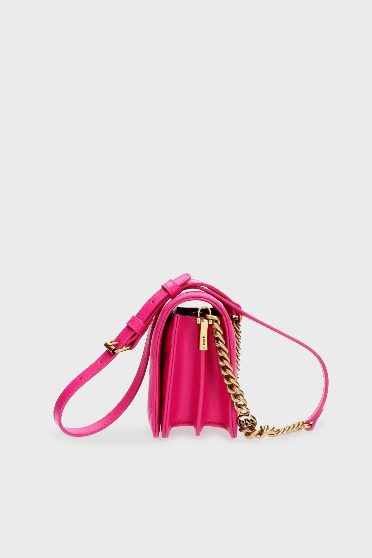 Pinko Hakiki Deri Ayarlanabilir Zincirli Omuz Askılı Bayan Çanta 100067 A136 N17Q FUŞYA - 4