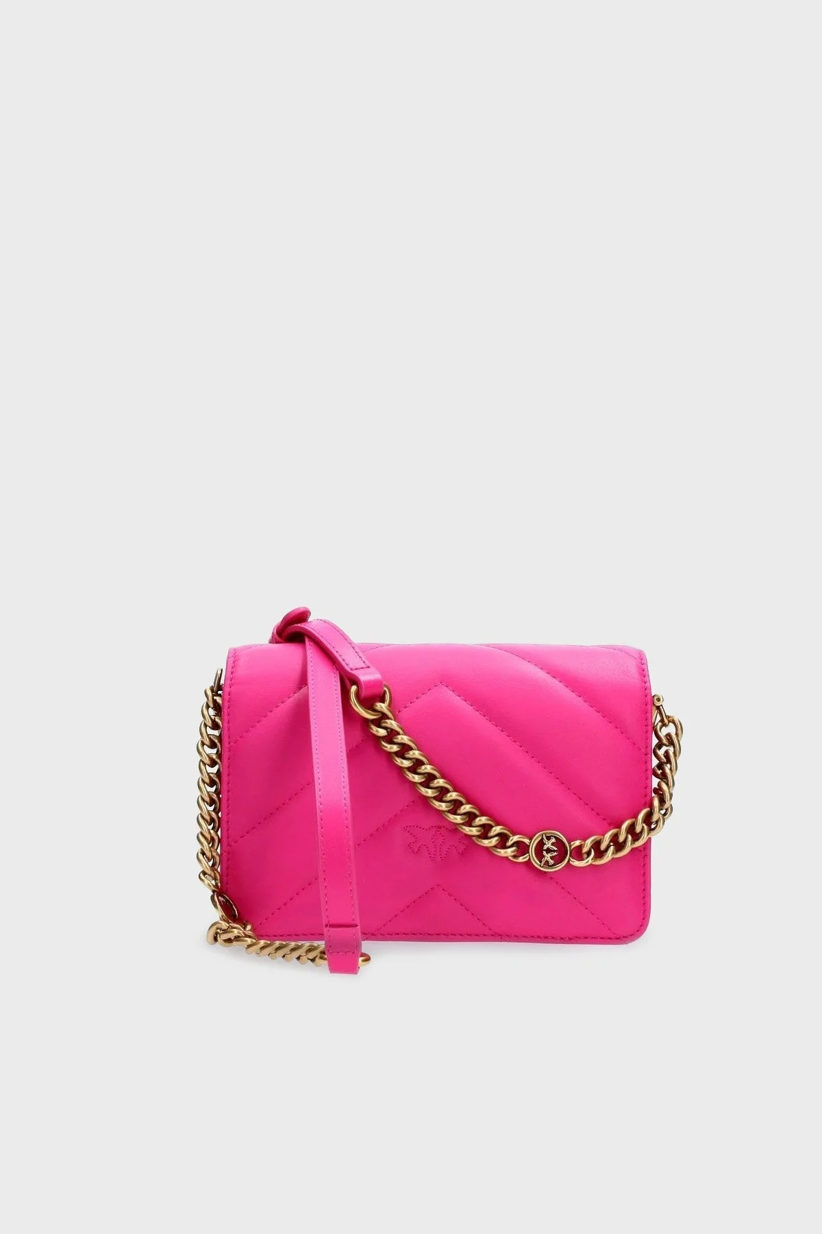 Pinko Hakiki Deri Ayarlanabilir Zincirli Omuz Askılı Bayan Çanta 100067 A136 N17Q FUŞYA - 6