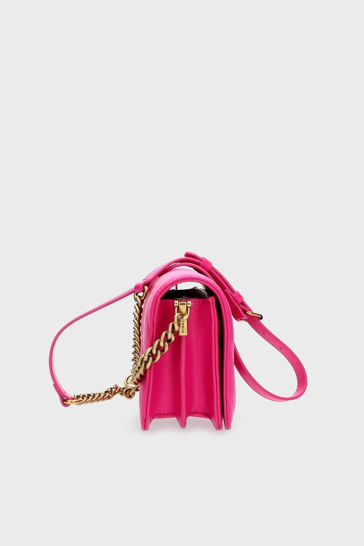 Pinko Hakiki Deri Ayarlanabilir Zincirli Omuz Askılı Bayan Çanta 100067 A136 N17Q FUŞYA - 7