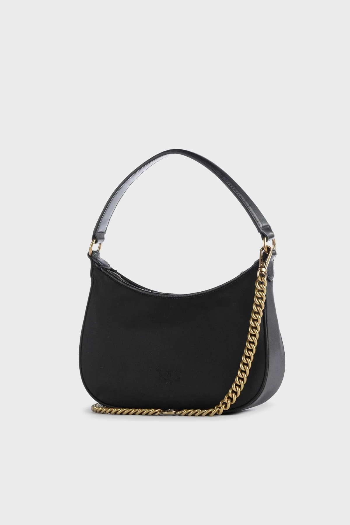 Pinko Hakiki Deri Fermuarlı Omuz Bayan Çanta 101523 A11Q Z99Q SİYAH - 2