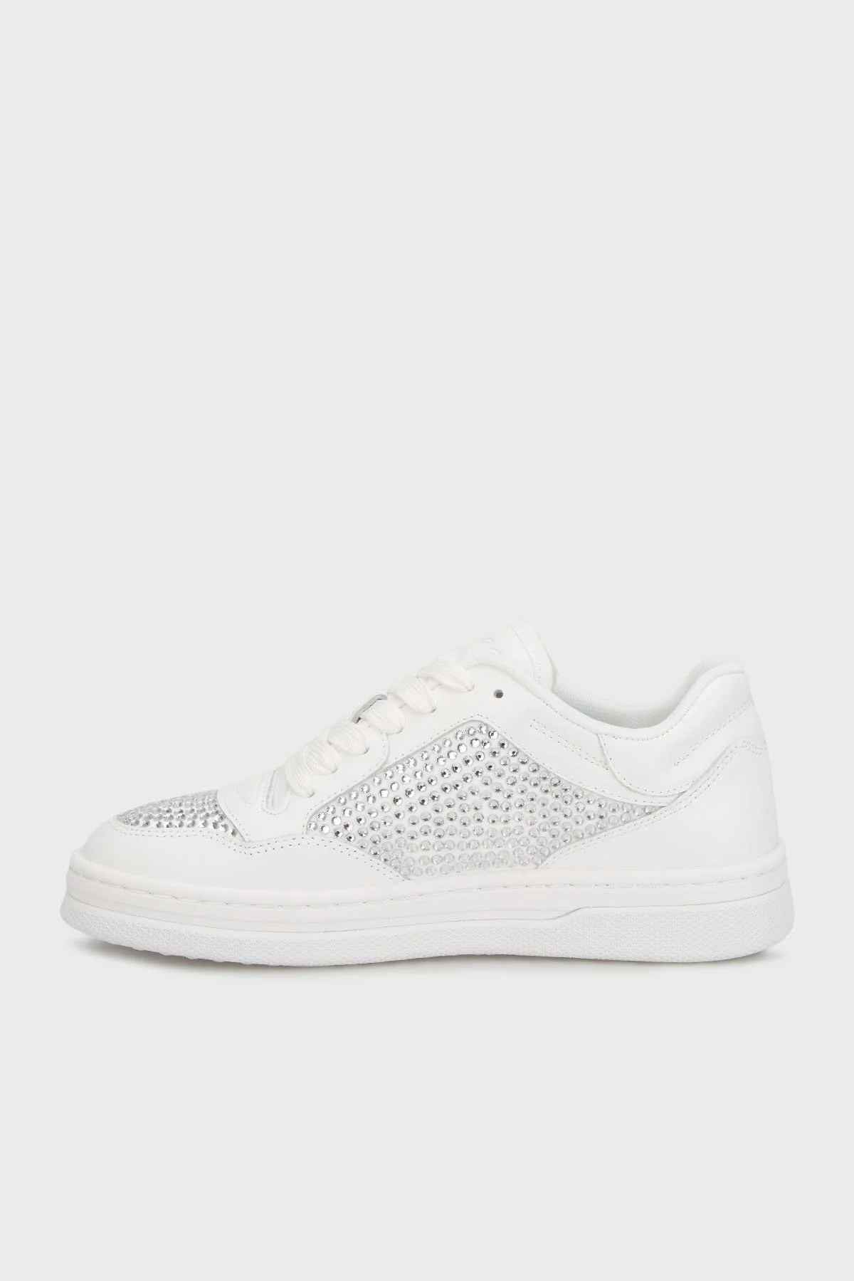 Pinko Hakiki Deri Taşlı Sneaker Bayan Ayakkabı SS0081P082Z1B BEYAZ - 8