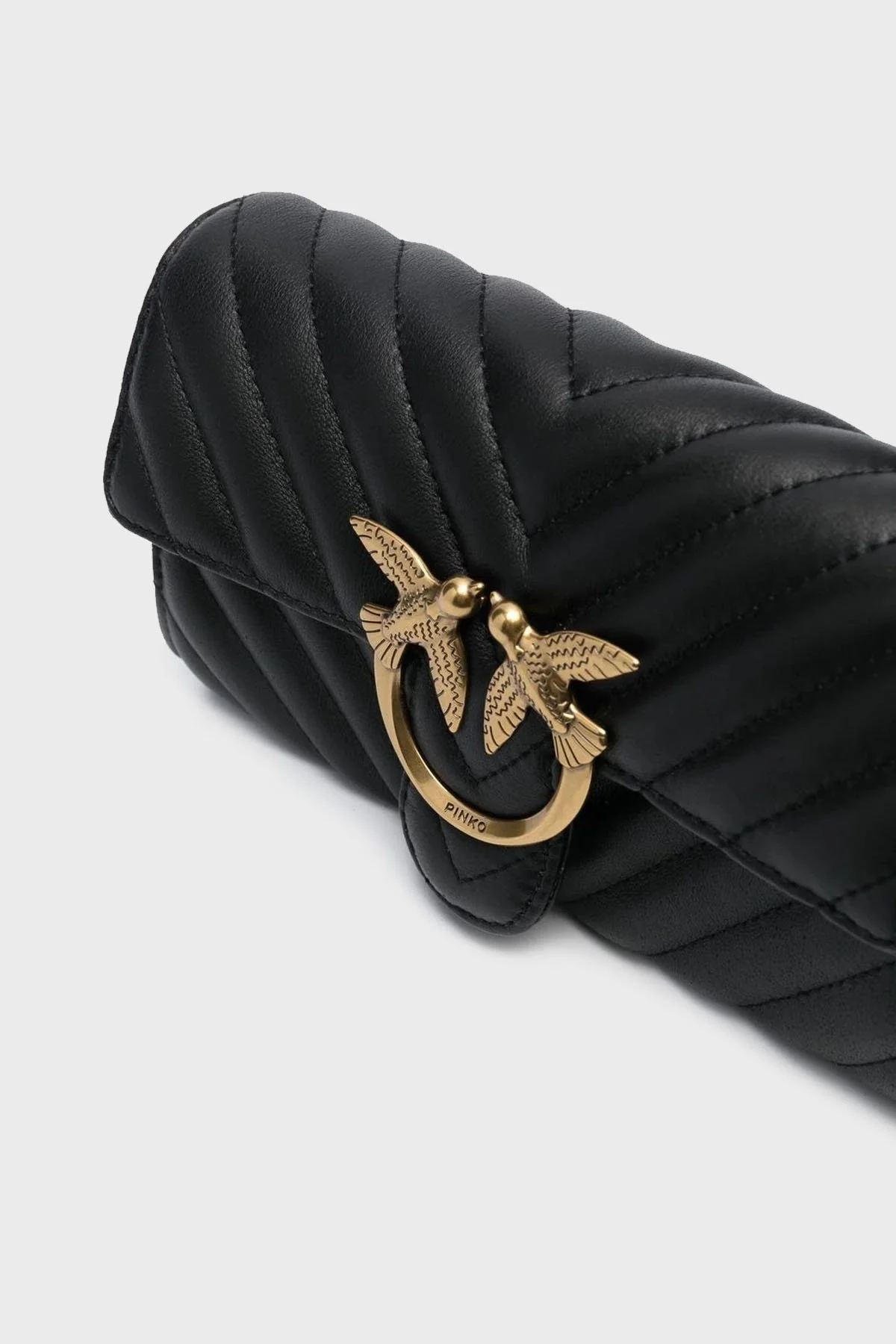 Pinko Hakiki Deri Zincir Askılı Bayan Cüzdan 100062 A0GK Z99Q SİYAH - 5