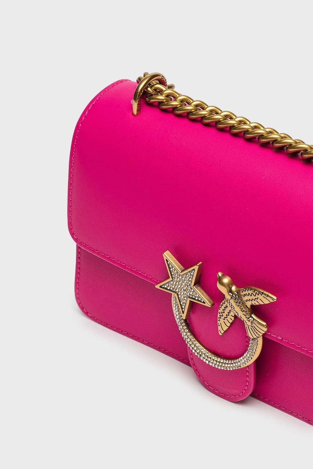Pinko Hakiki Deri Zincirli Omuz Askılı Bayan Çanta 100074 A10G N17Q FUŞYA - 3