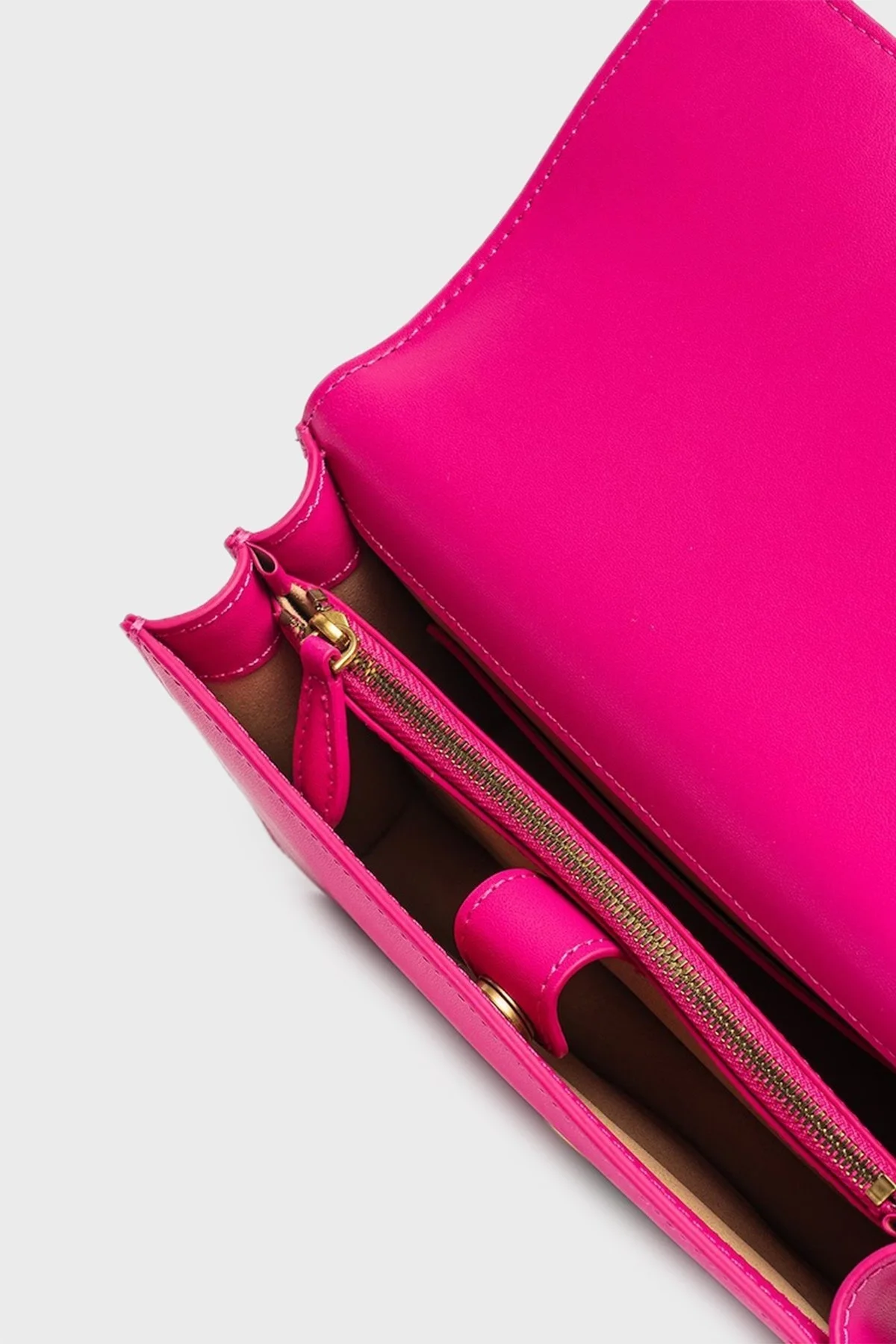 Pinko Hakiki Deri Zincirli Omuz Askılı Bayan Çanta 100074 A10G N17Q FUŞYA - 4