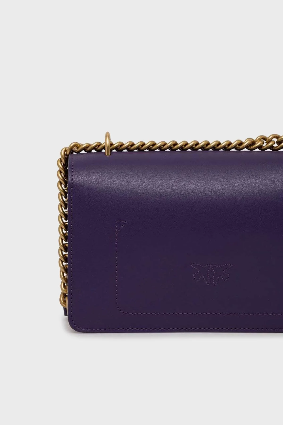 Pinko Hakiki Deri Zincirli Omuz Askılı Bayan Çanta 100074 A10G W84Q MOR - 4