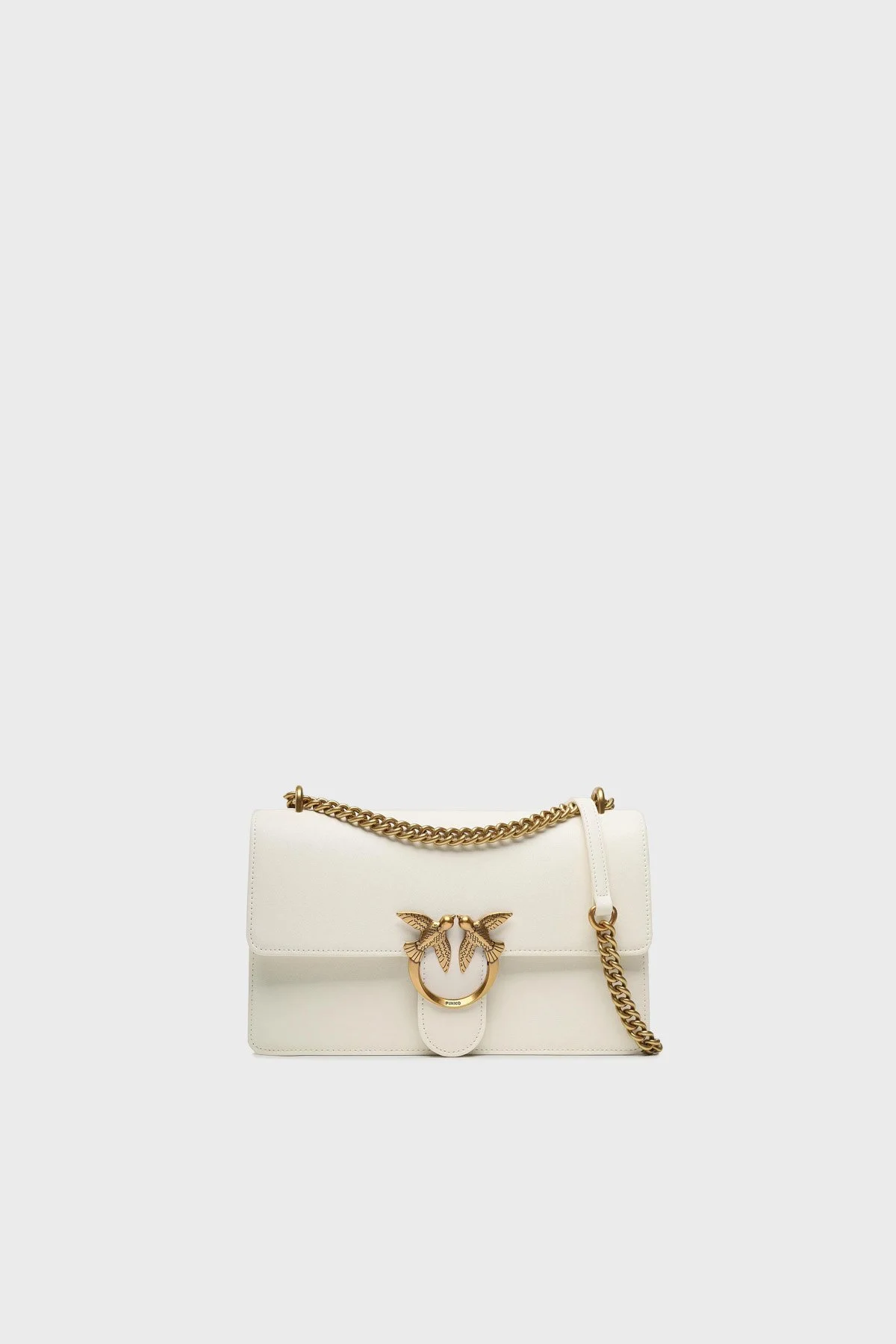 Pinko Hakiki Deri Zincirli Omuz Askılı Bayan Çanta 100941 A0F1 Z14Q EKRU - 1