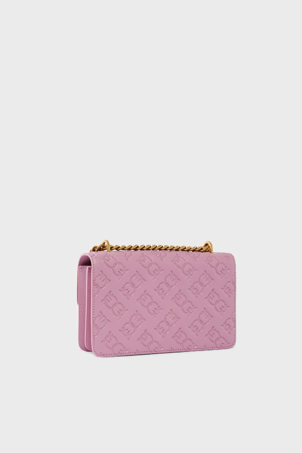 Pinko Kabartmalı Logo Baskılı Ayarlanabilir Askılı Kadın Çanta 100074 A1YB N46Q LİLA - 4