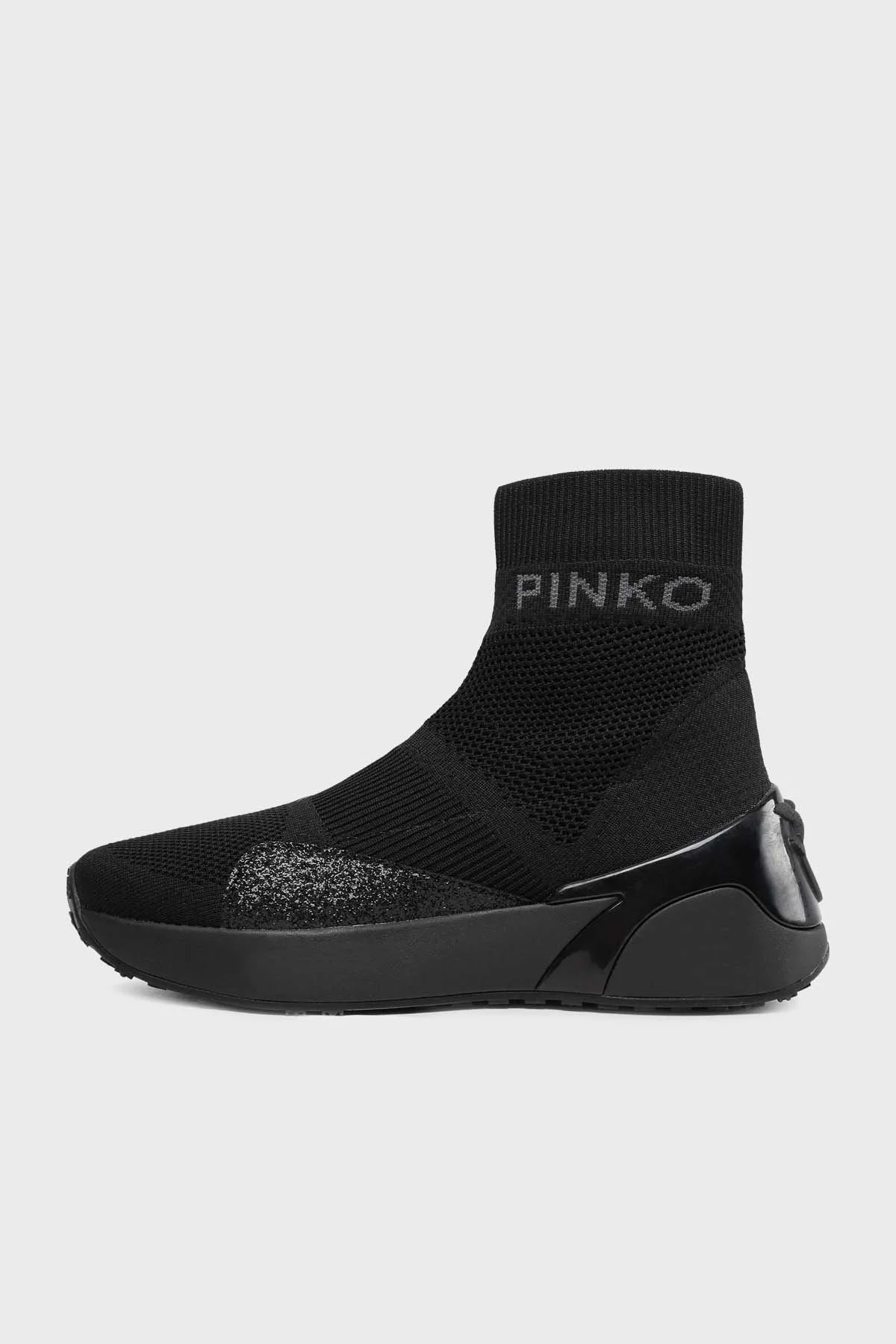 Pinko Kalın Tabanlı Bilekli Sneaker Bayan Ayakkabı 101785 A15G Z99 SİYAH - 2