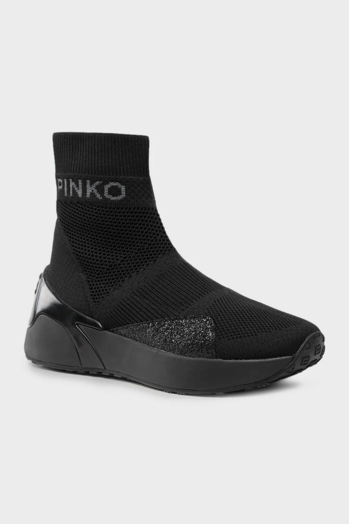 Pinko Kalın Tabanlı Bilekli Sneaker Bayan Ayakkabı 101785 A15G Z99 SİYAH - 6