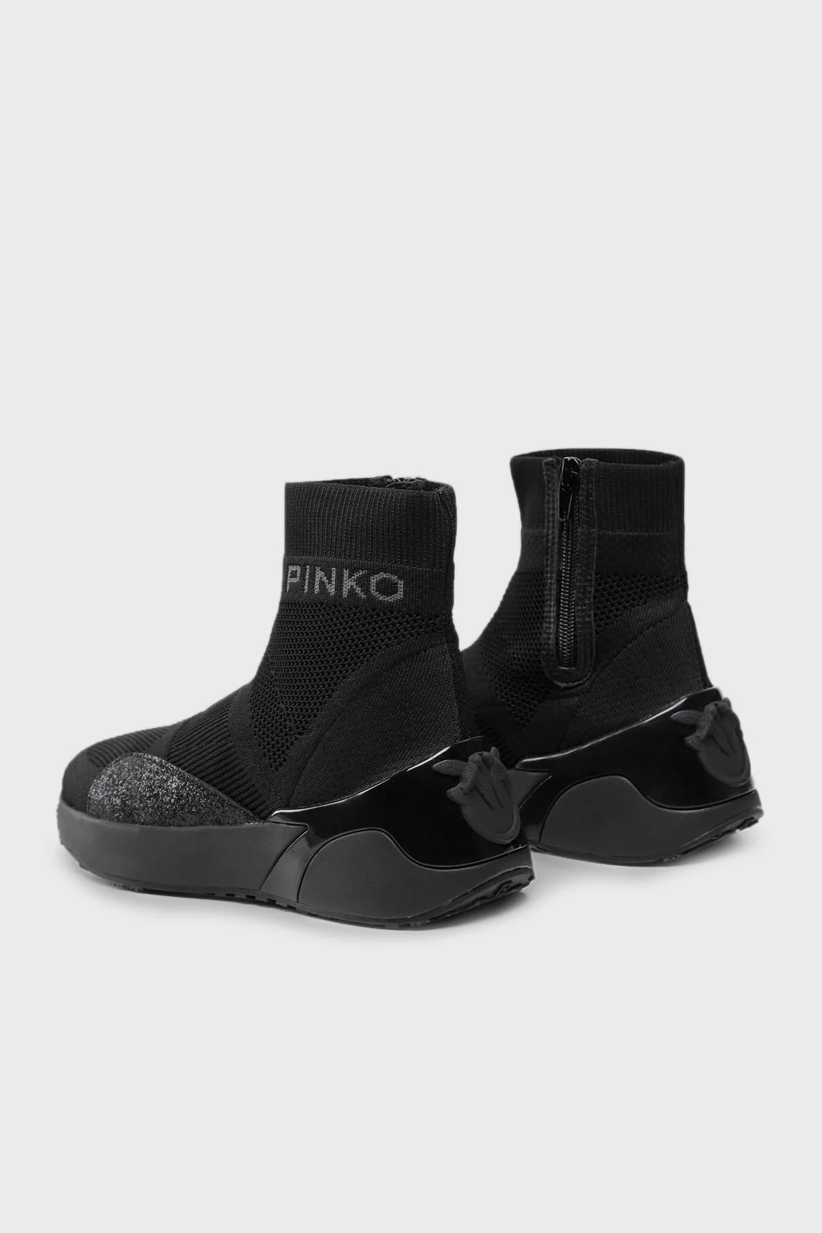Pinko Kalın Tabanlı Bilekli Sneaker Bayan Ayakkabı 101785 A15G Z99 SİYAH - 9