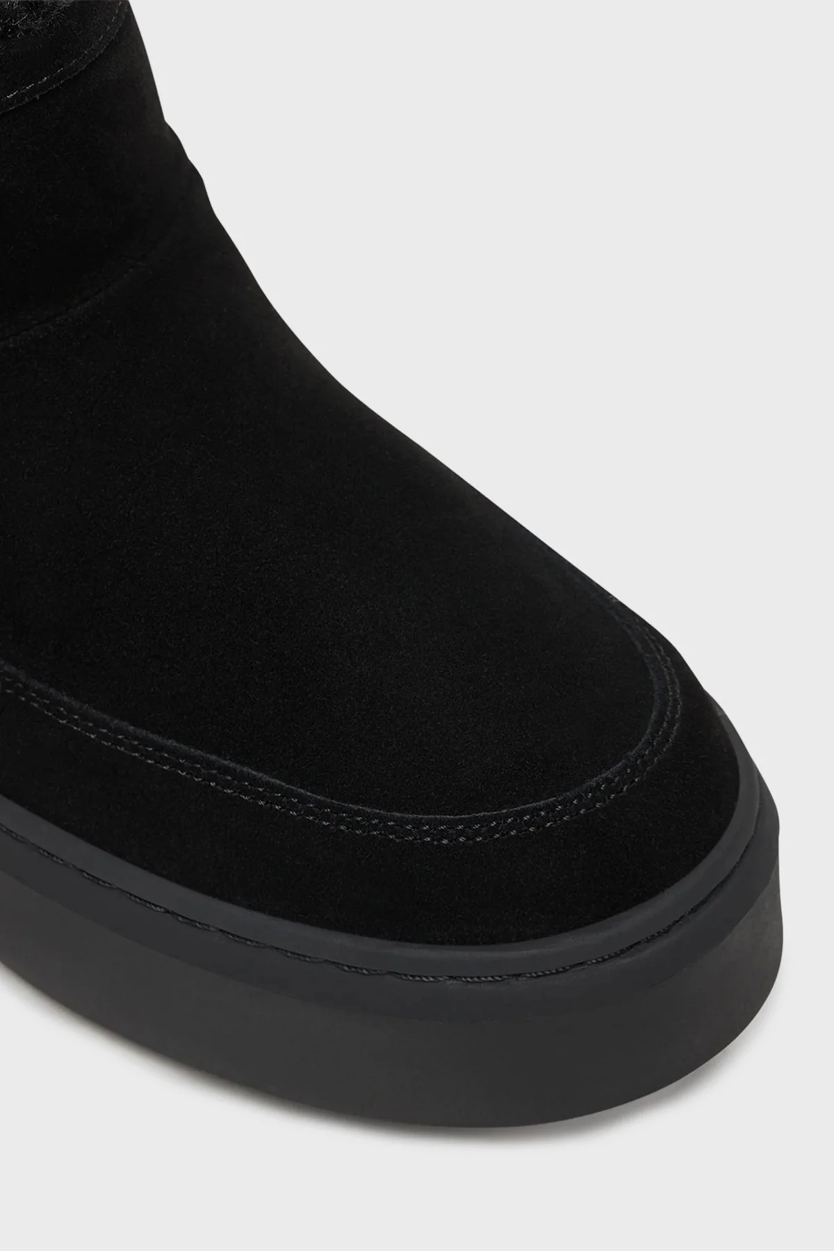 Pinko Kalın Tabanlı İçi Yumuşak Tüylü Süet Bayan Bot SS0105 P055 Z99 SİYAH - 4