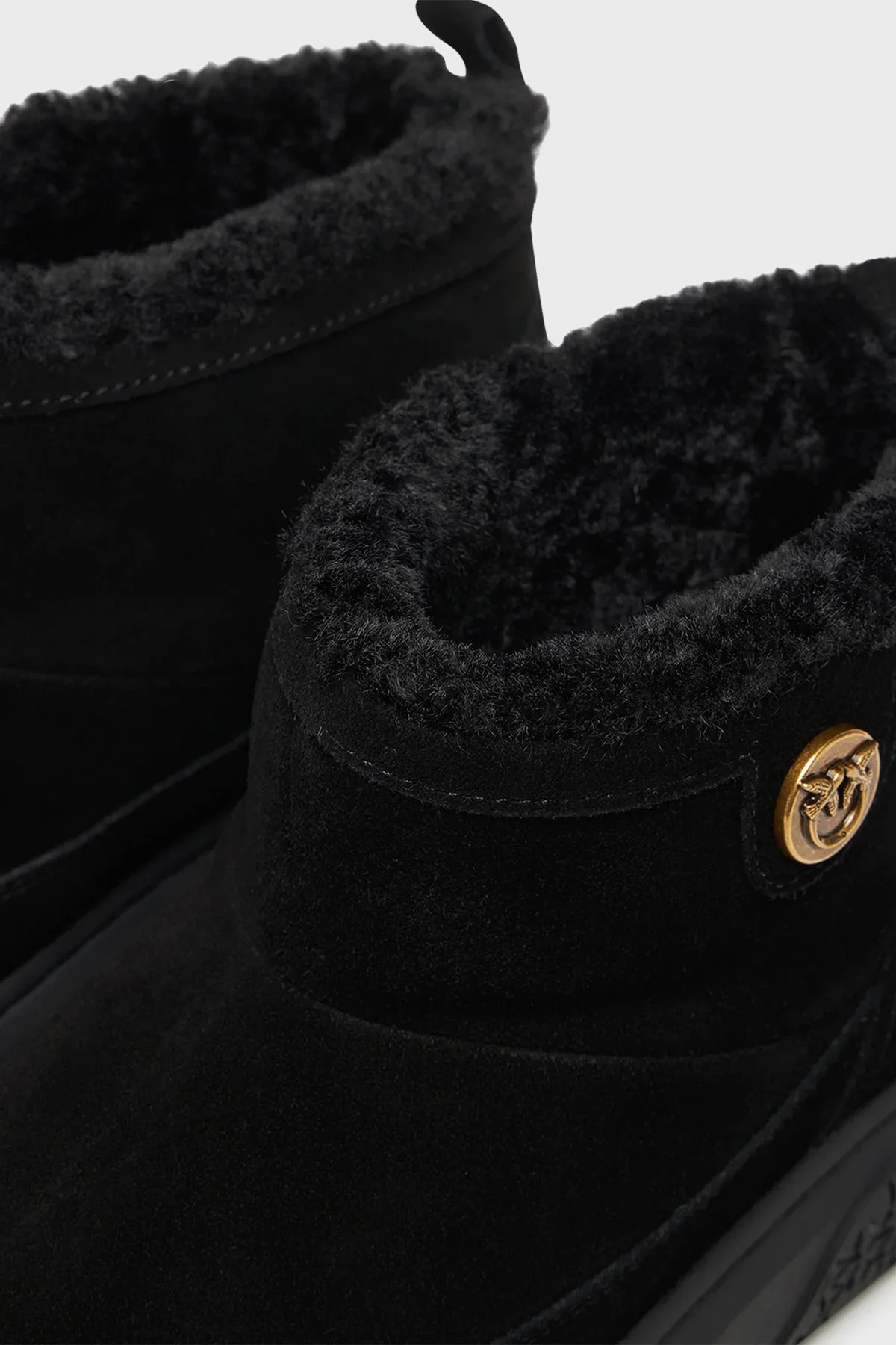 Pinko Kalın Tabanlı İçi Yumuşak Tüylü Süet Bayan Bot SS0105 P055 Z99 SİYAH - 6