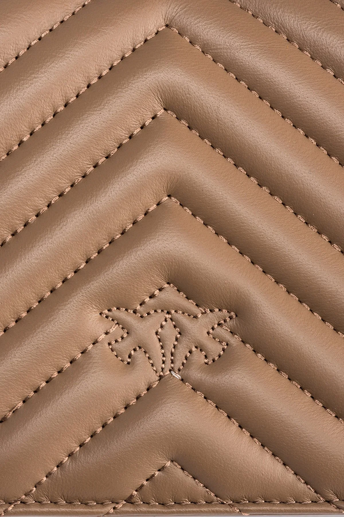 Pinko Kapitoneli Hakiki Deri Ayarlanabilir Zincir Askılı Bayan Çanta 100074 A0GK D01Q KAHVE - 9