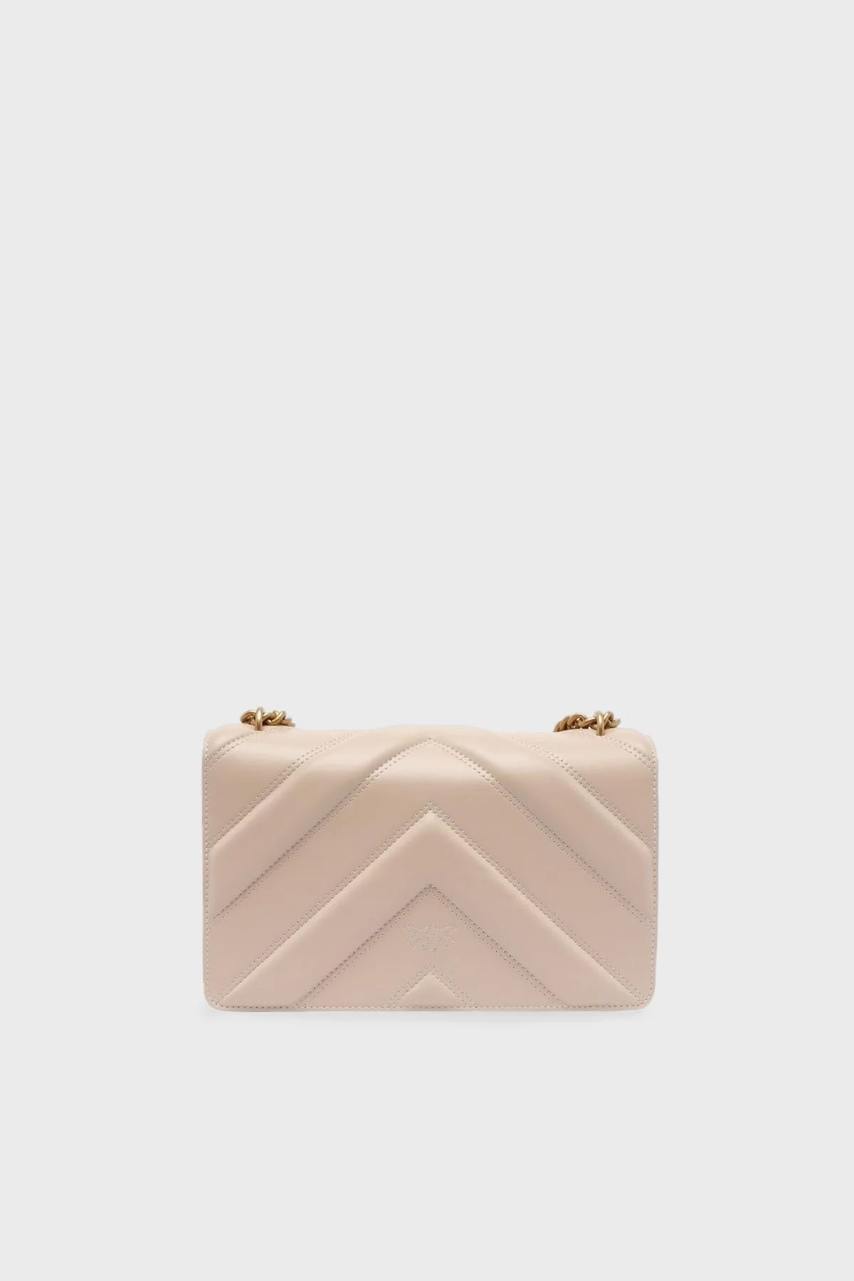 Pinko Kapitoneli Hakiki Deri Ayarlanabilir Zincir Askılı Bayan Çanta 104549 A26Z C50Q BEJ - 6