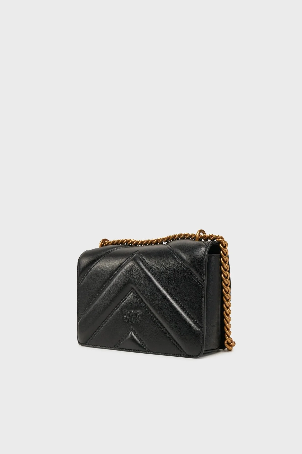 Pinko Kapitoneli Hakiki Deri Ayarlanabilir Zincir Askılı Bayan Çanta 104550 A26Z Z99Q SİYAH - 6