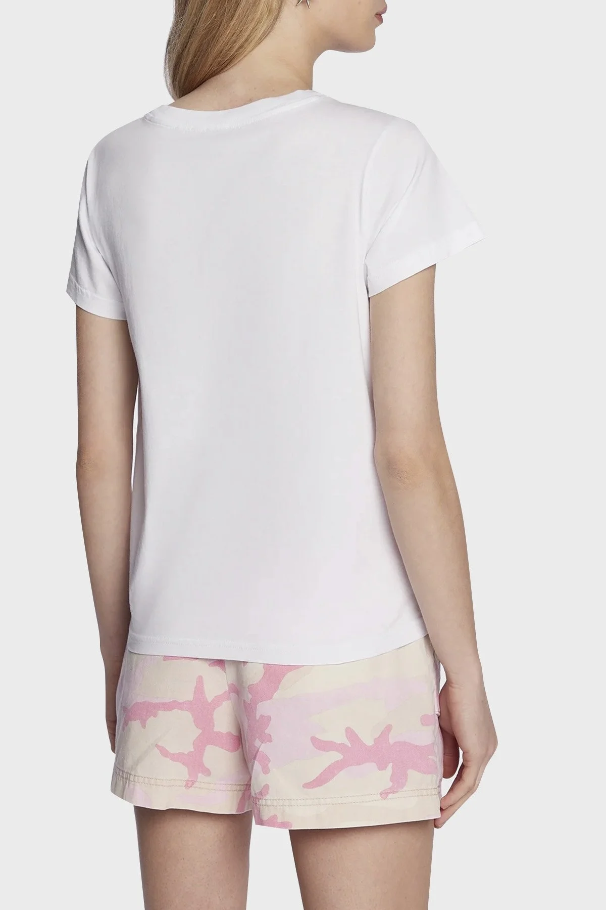 Pinko Logo Baskılı Bisiklet Yaka % 100 Pamuk Regular Fit Bayan T Shirt 100373 A0UN Z04 BEYAZ - 3