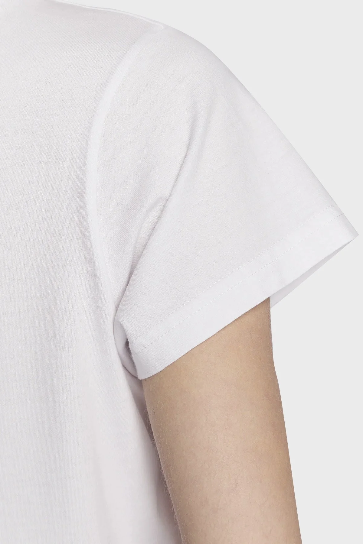 Pinko Logo Baskılı Bisiklet Yaka % 100 Pamuk Regular Fit Bayan T Shirt 100373 A0UN Z04 BEYAZ - 5