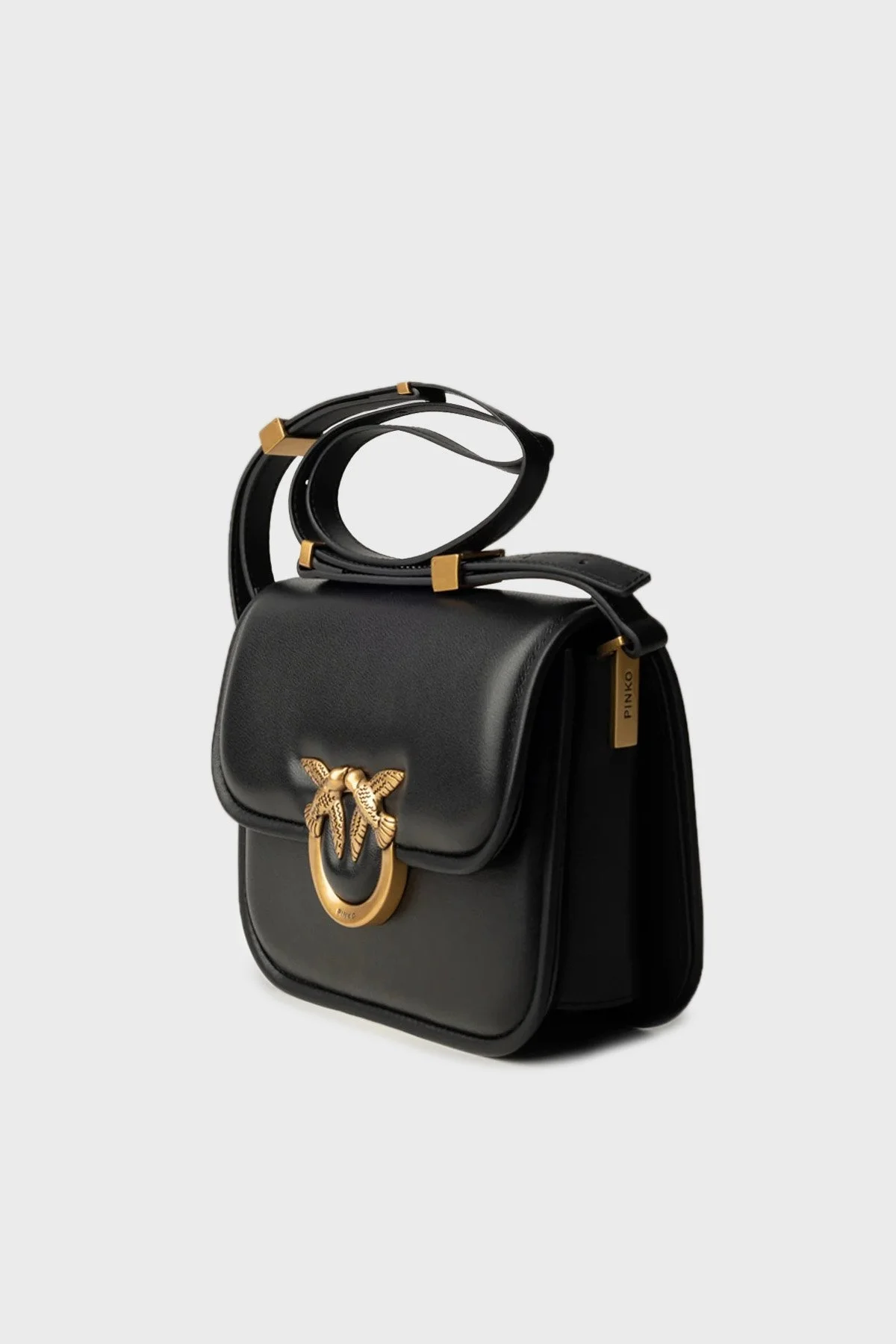 Pinko Logolu Ayarlanabilir Askılı Bayan Çanta 104297 A26L Z99Q SİYAH - 8