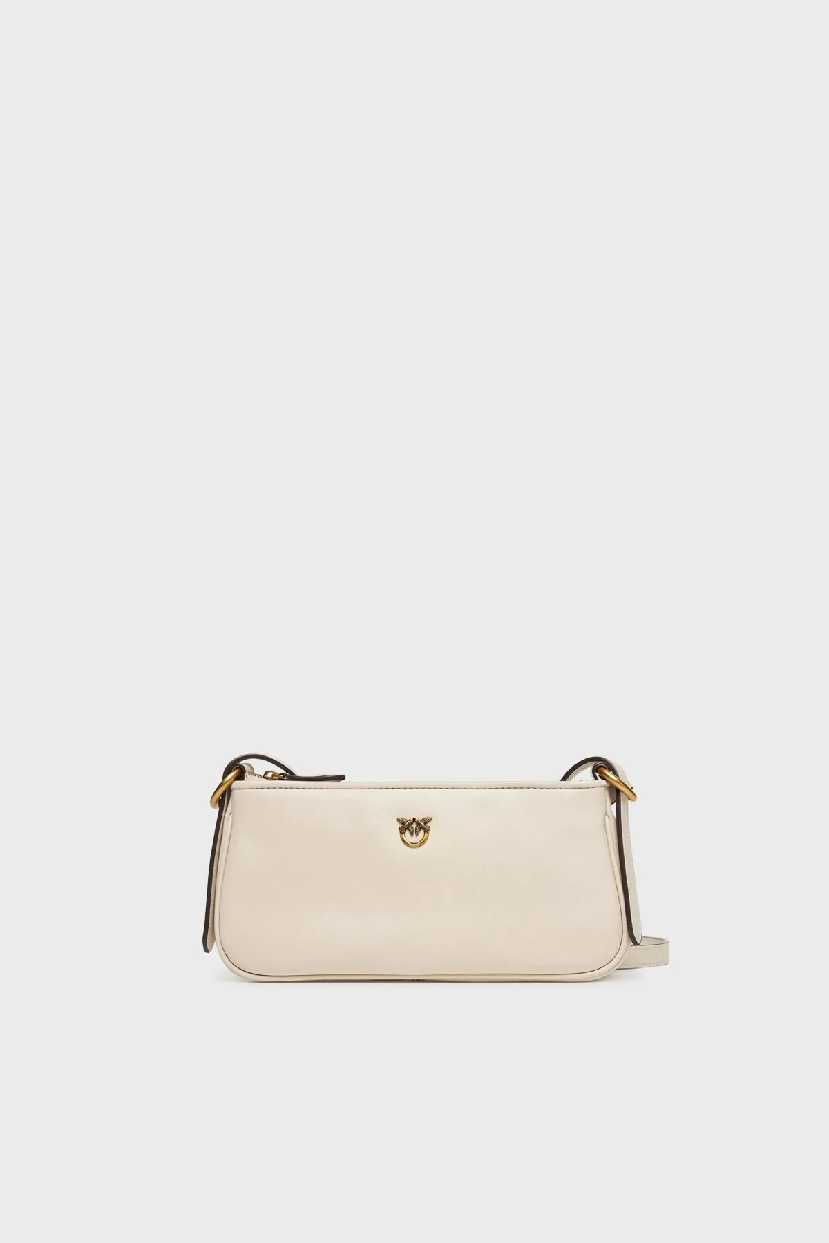 Pinko Logolu Ayarlanabilir Askılı Mini Kadın Çanta 105069 A0QO Z14Q KREM - 1