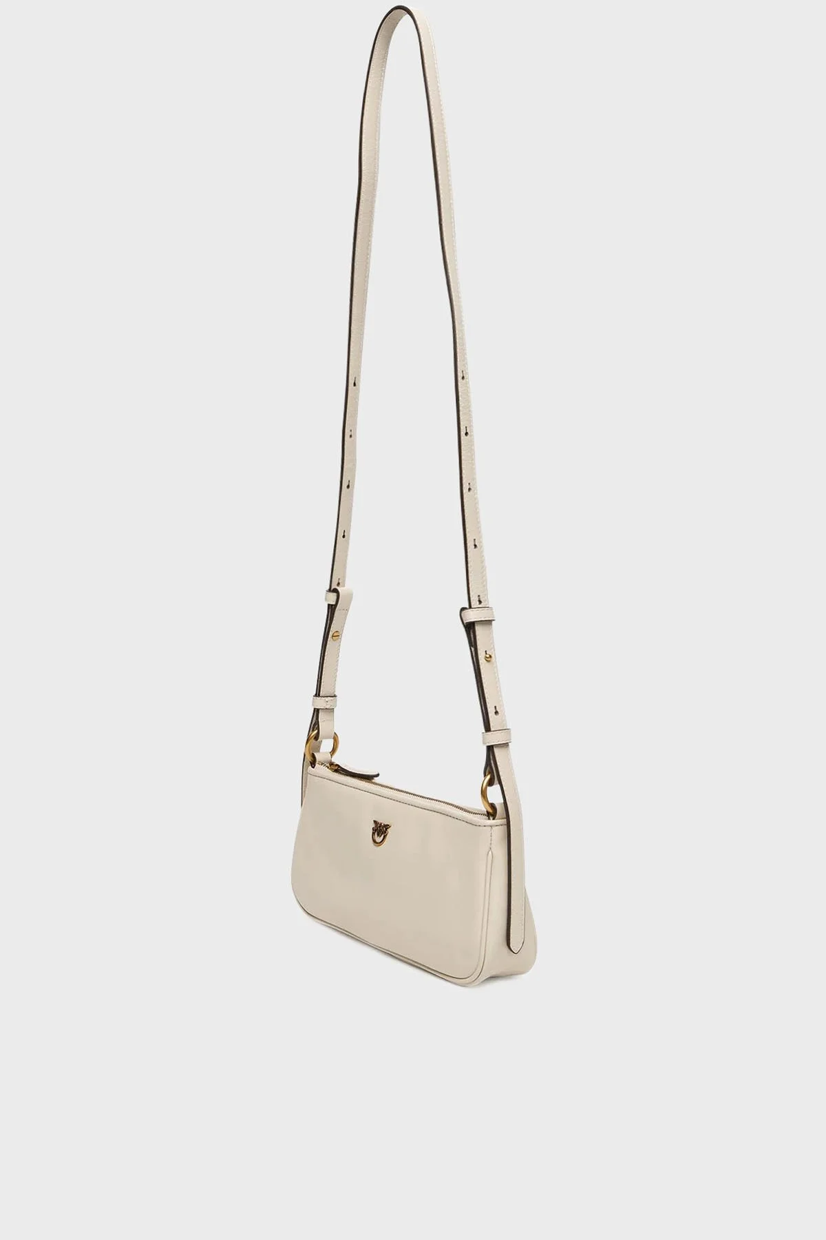 Pinko Logolu Ayarlanabilir Askılı Mini Kadın Çanta 105069 A0QO Z14Q KREM - 5