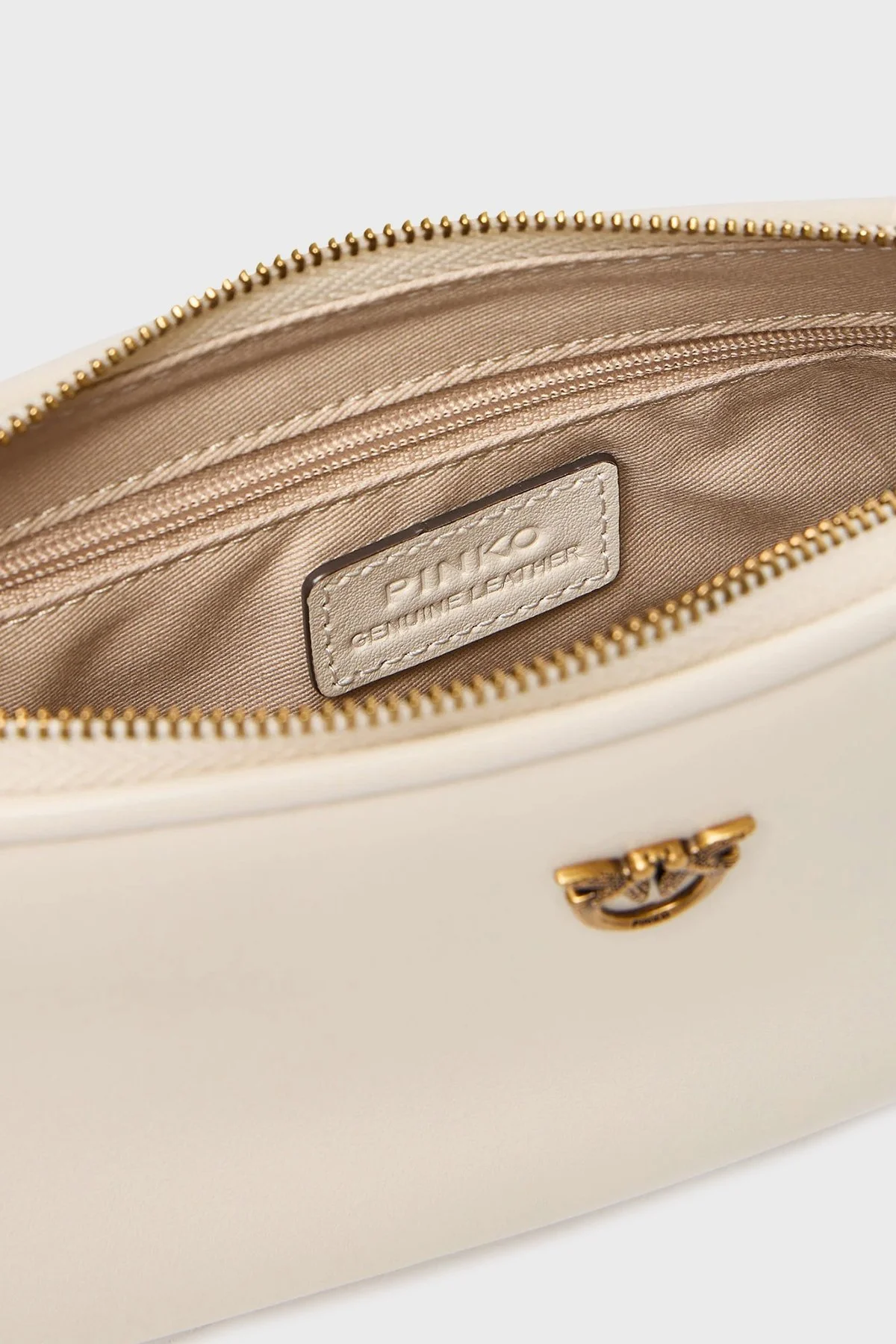 Pinko Logolu Ayarlanabilir Askılı Mini Kadın Çanta 105069 A0QO Z14Q KREM - 6
