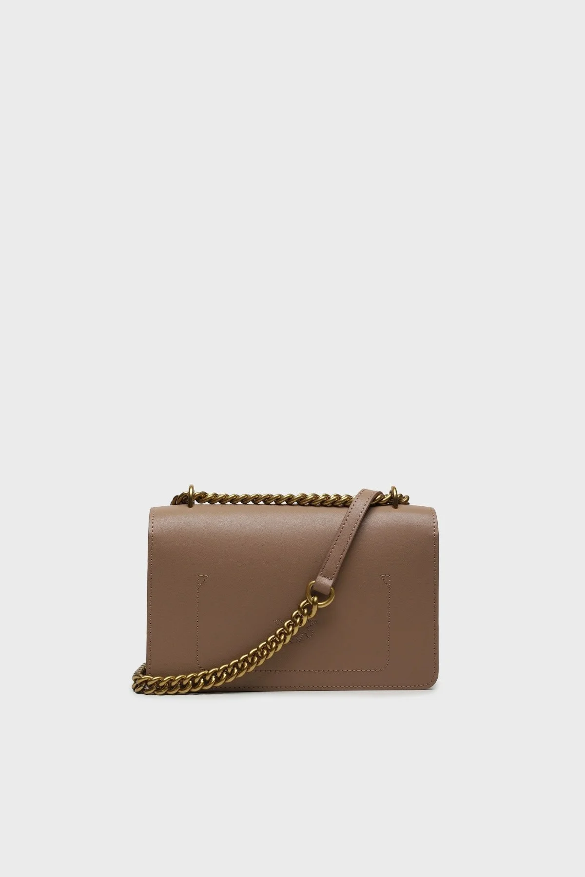 Pinko Logolu Ayarlanabilir Zincir Askılı Bayan Çanta 100074 A0F1 D01Q KAHVE - 8