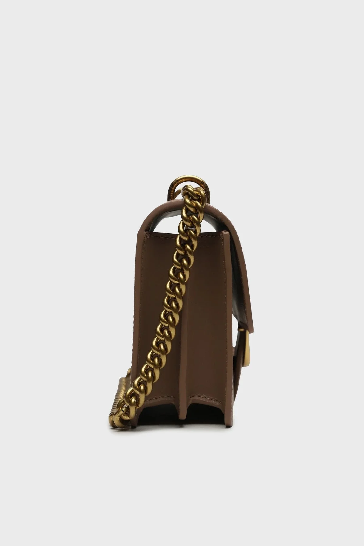 Pinko Logolu Ayarlanabilir Zincir Askılı Bayan Çanta 100074 A0F1 D01Q KAHVE - 9