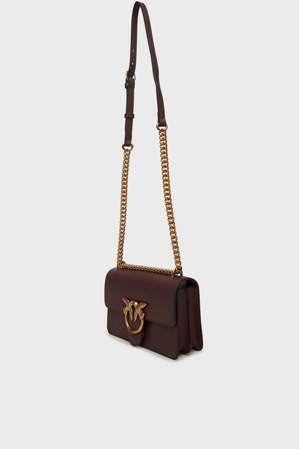 Pinko Logolu Ayarlanabilir Zincir Askılı Bayan Çanta 100074 A0F1 L86Q BORDO - 5