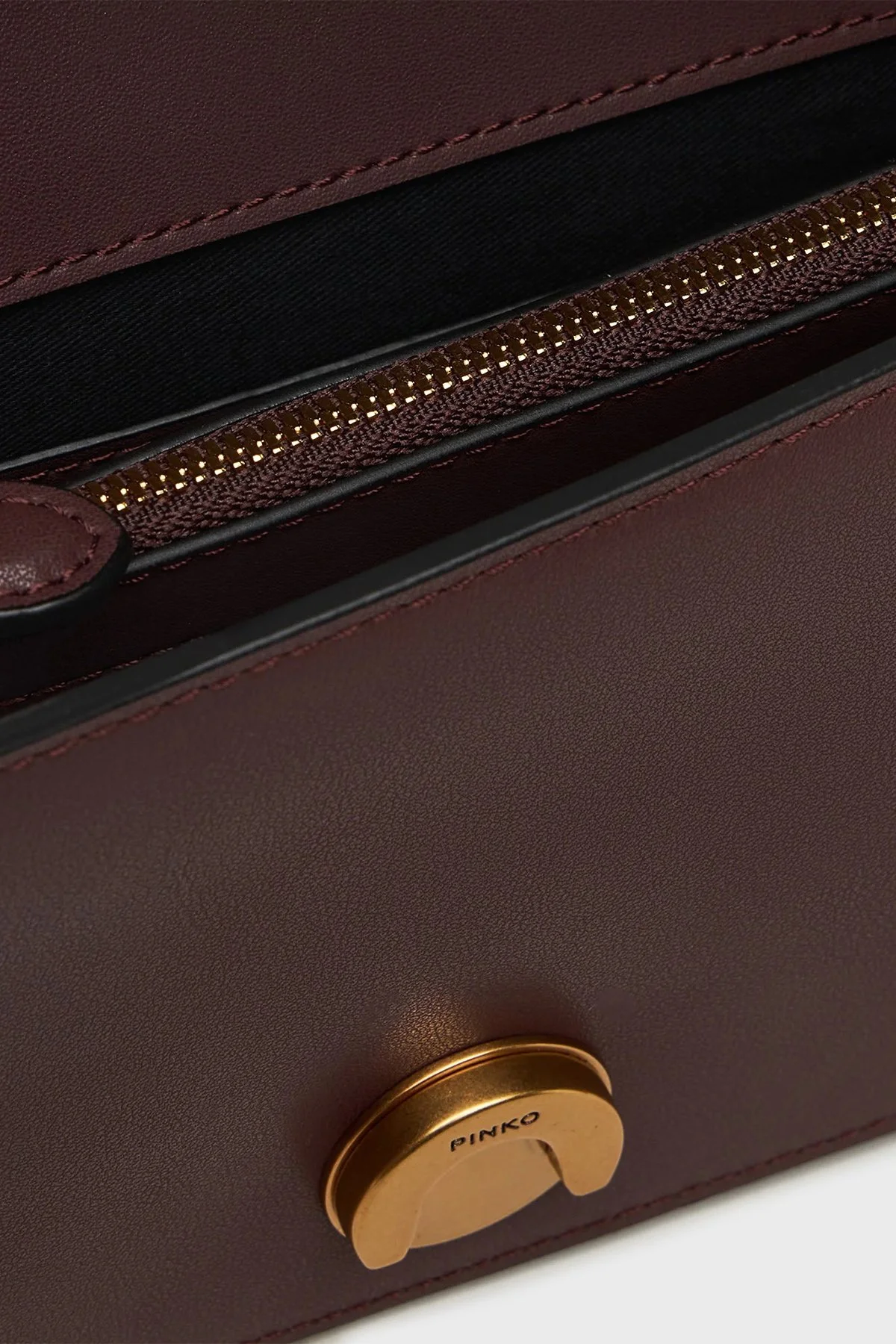 Pinko Logolu Ayarlanabilir Zincir Askılı Bayan Çanta 100074 A0F1 L86Q BORDO - 6