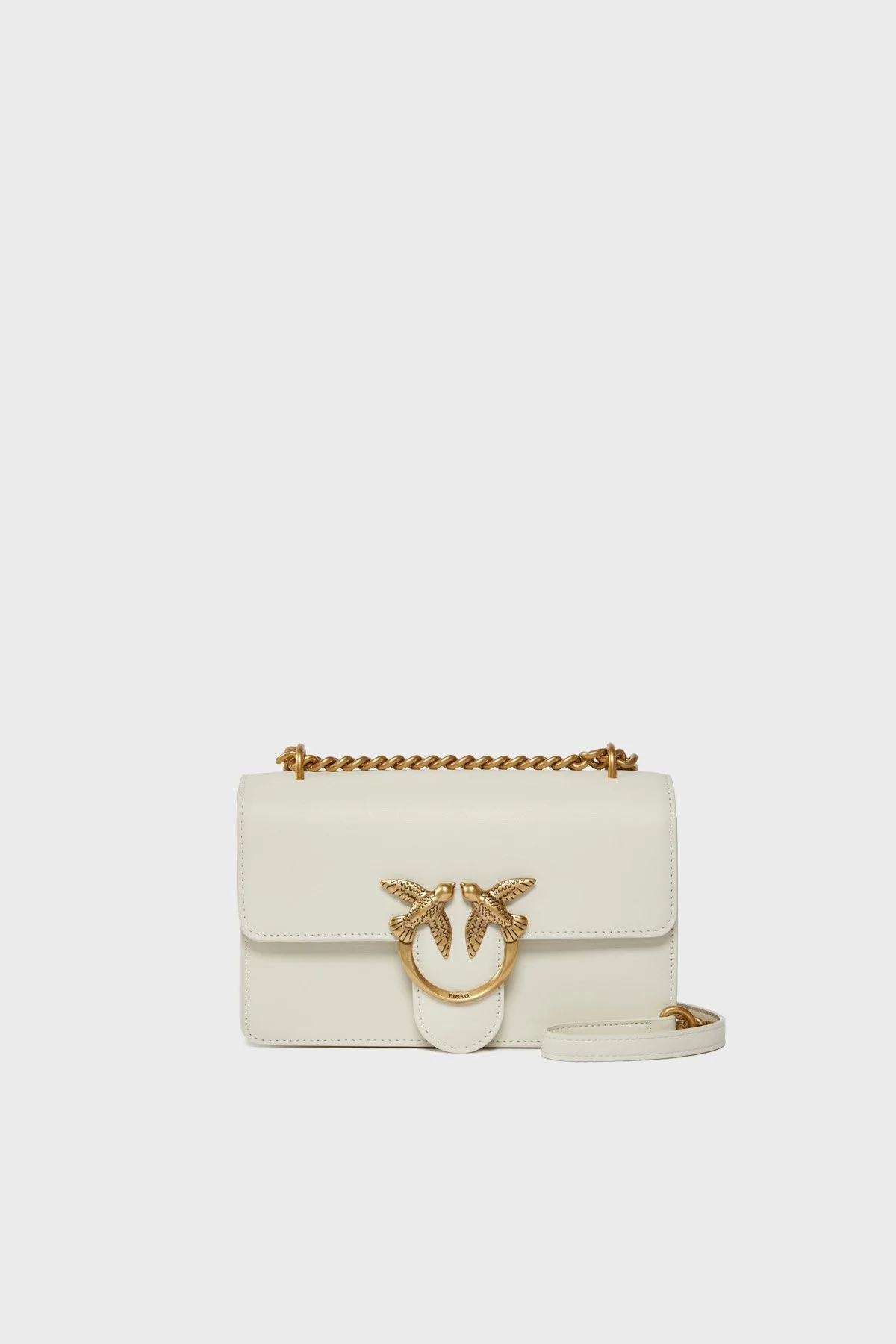 Pinko Logolu Ayarlanabilir Zincir Askılı Bayan Çanta 100074 A0F1 Z14Q EKRU - 5