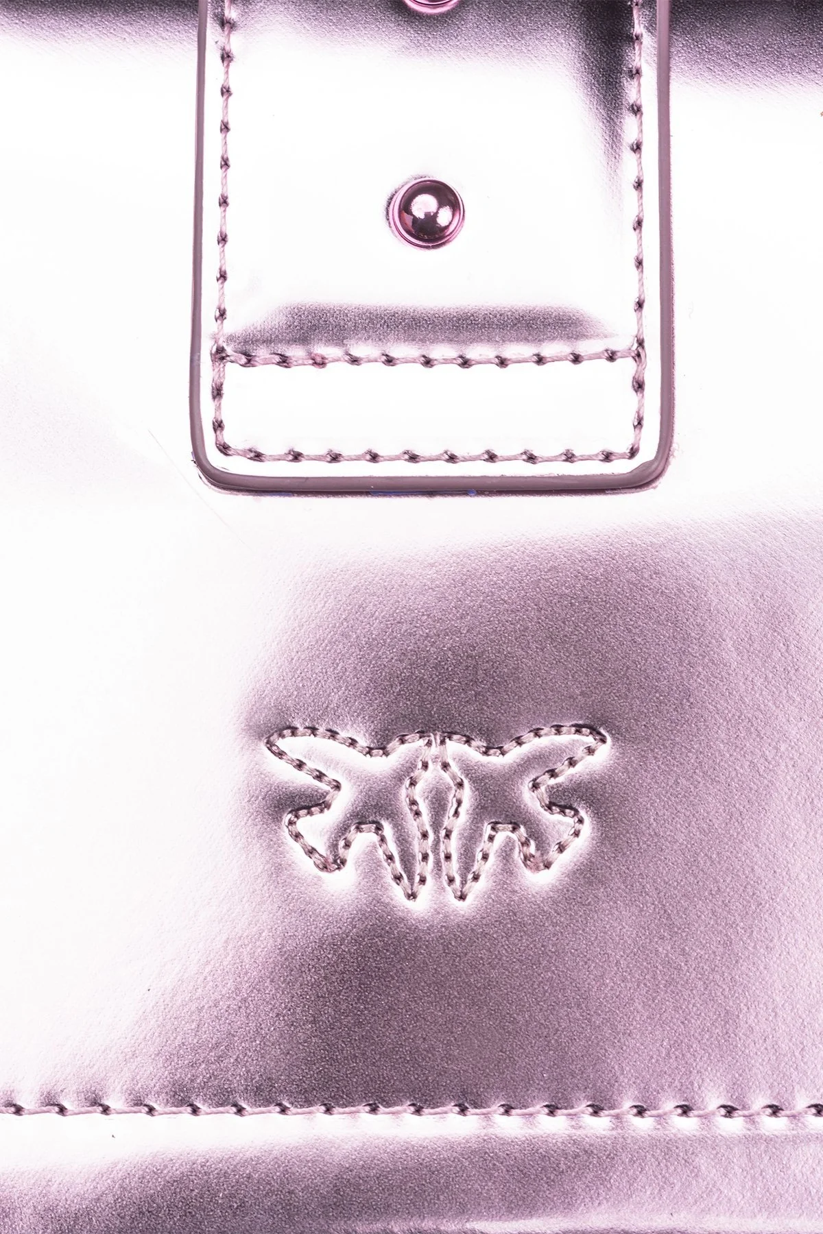 Pinko Logolu Ayarlanabilir Zincir Askılı Deri Bayan Çanta 100059 A1JD WWGB MOR - 11