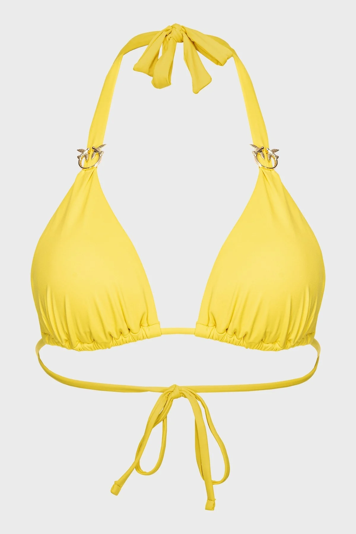 Pinko Logolu Boyundan Bağlamalı Üçgen Bayan Bikini Üstü 103216 A0S7 H17 SARI - 1
