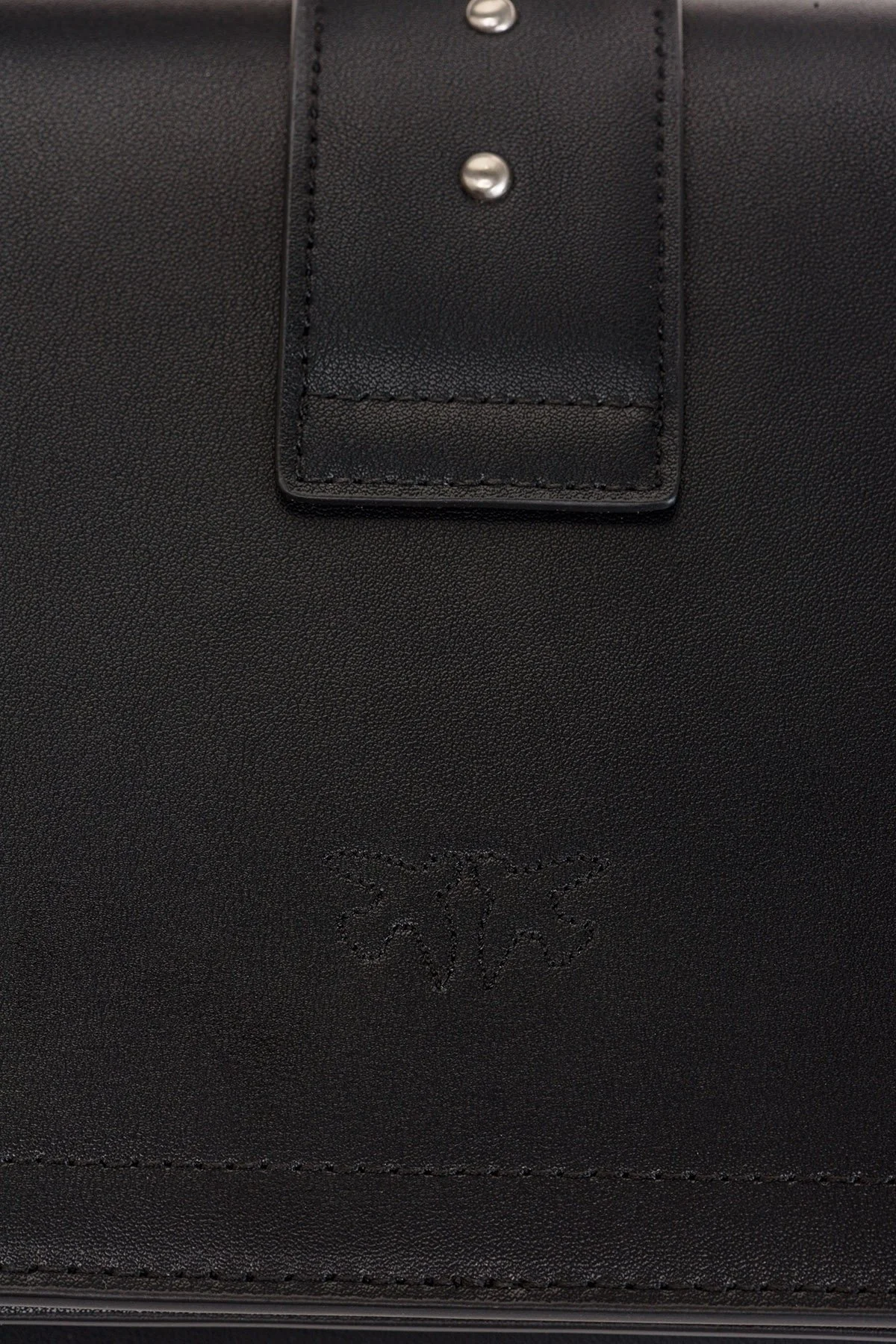 Pinko Logolu Çıkarılabilir Omuz Askılı % 100 Deri Bayan Çanta 1P22TT Y5H7 Z99O SİYAH - 7