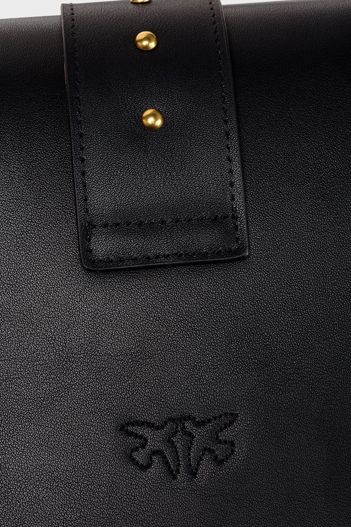 Pinko Logolu Çıkarılabilir Omuz Askılı % 100 Deri Bayan Çanta 1P22TT Y5H7 Z99Q SİYAH - 7