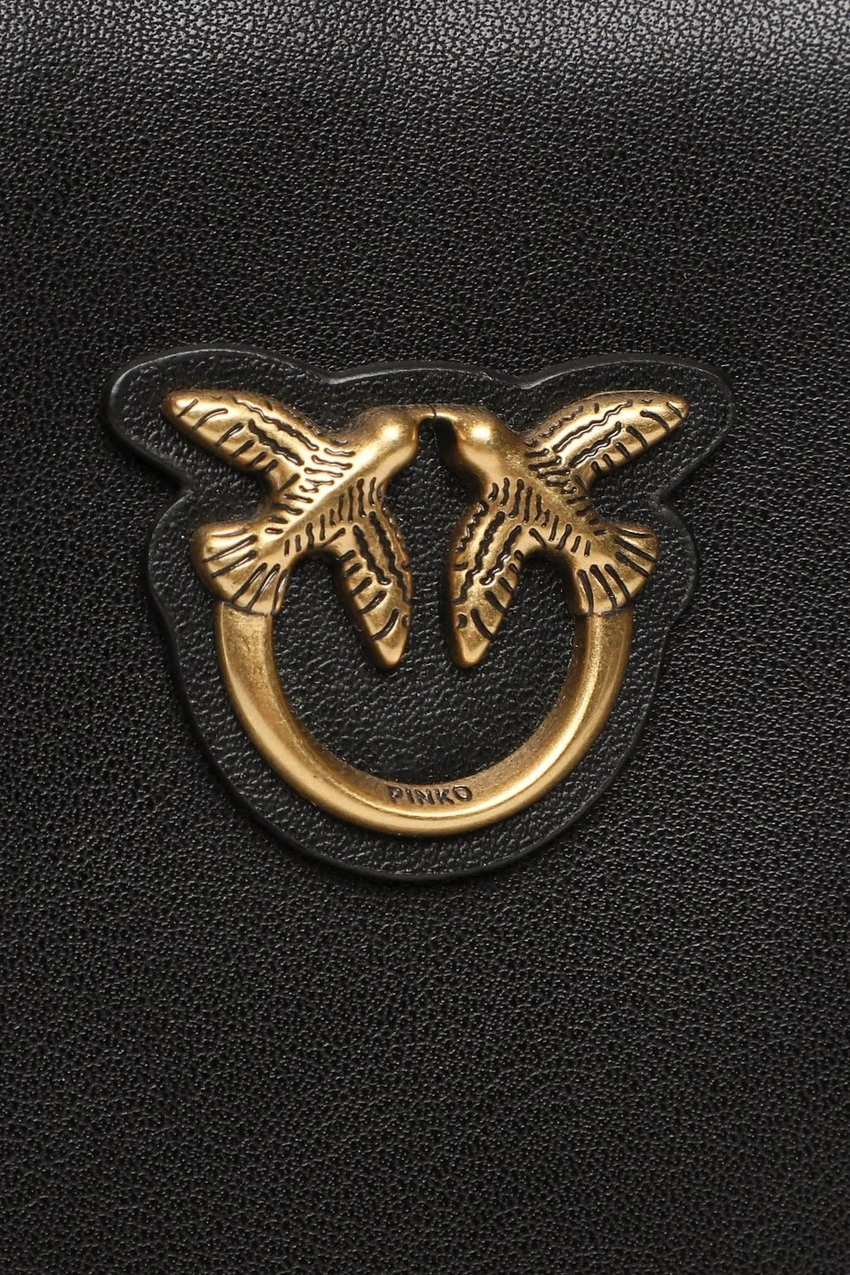 Pinko Logolu Çıkarılabilir Omuz Askılı Deri Bayan Çanta 100205 A0F1 Z99Q SİYAH - 3