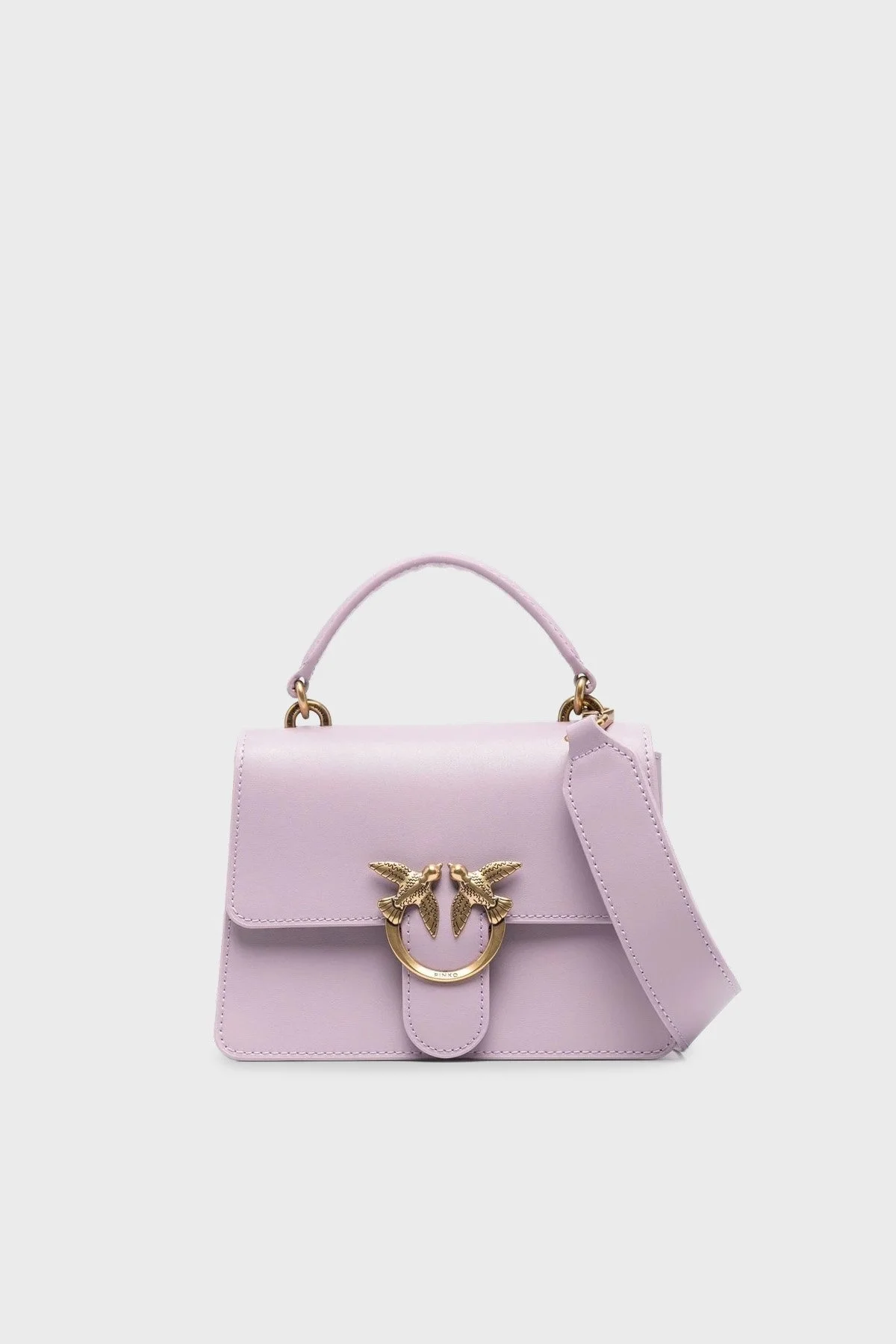 Pinko Logolu Çıkarılabilir Uzatma Askılı Hakiki Deri Bayan Çanta 100071 A0F1 Y13Q LİLA - 1
