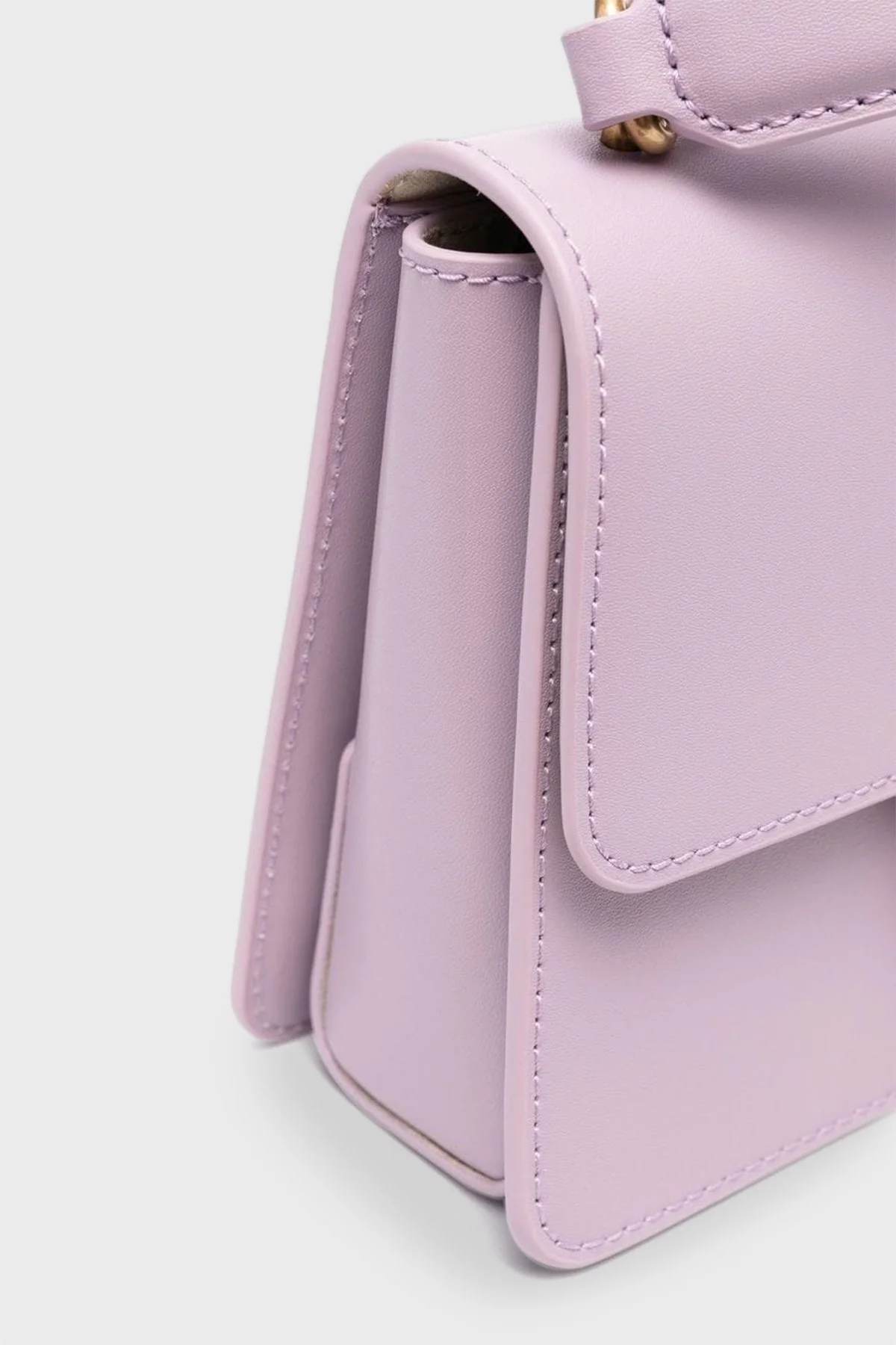 Pinko Logolu Çıkarılabilir Uzatma Askılı Hakiki Deri Bayan Çanta 100071 A0F1 Y13Q LİLA - 5