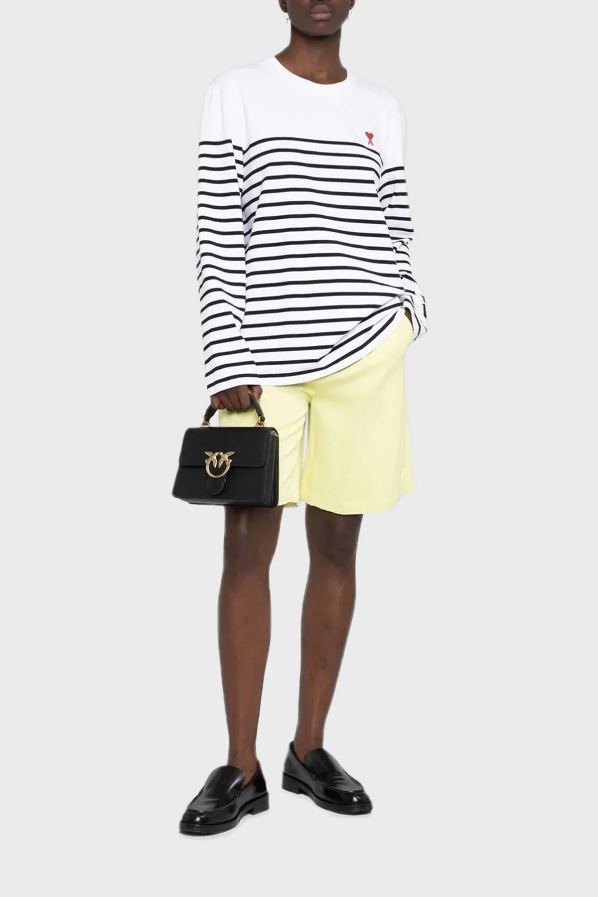 Pinko Logolu Çıkarılabilir Uzatma Askılı Hakiki Deri Bayan Çanta 100071 A0F1 Z99Q SİYAH - 2