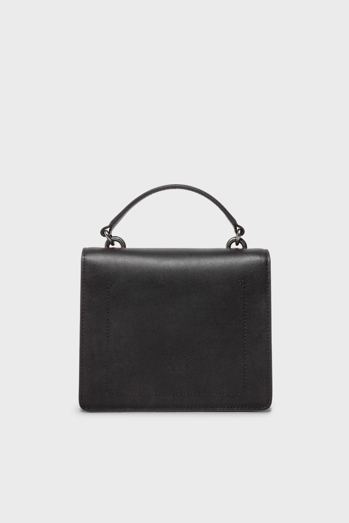 Pinko Logolu Çıkarılabilir Zincir Askılı % 100 Deri Bayan Çanta 1P22Z4 Y5H7 Z99O SİYAH - 5