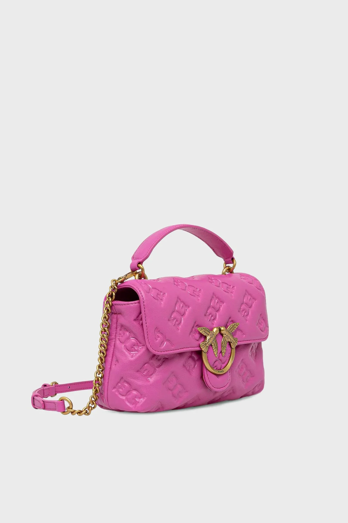 Pinko Logolu Çıkarılabilir Zincir Askılı Bayan Çanta 100044 A2JX P22Q PEMBE - 4