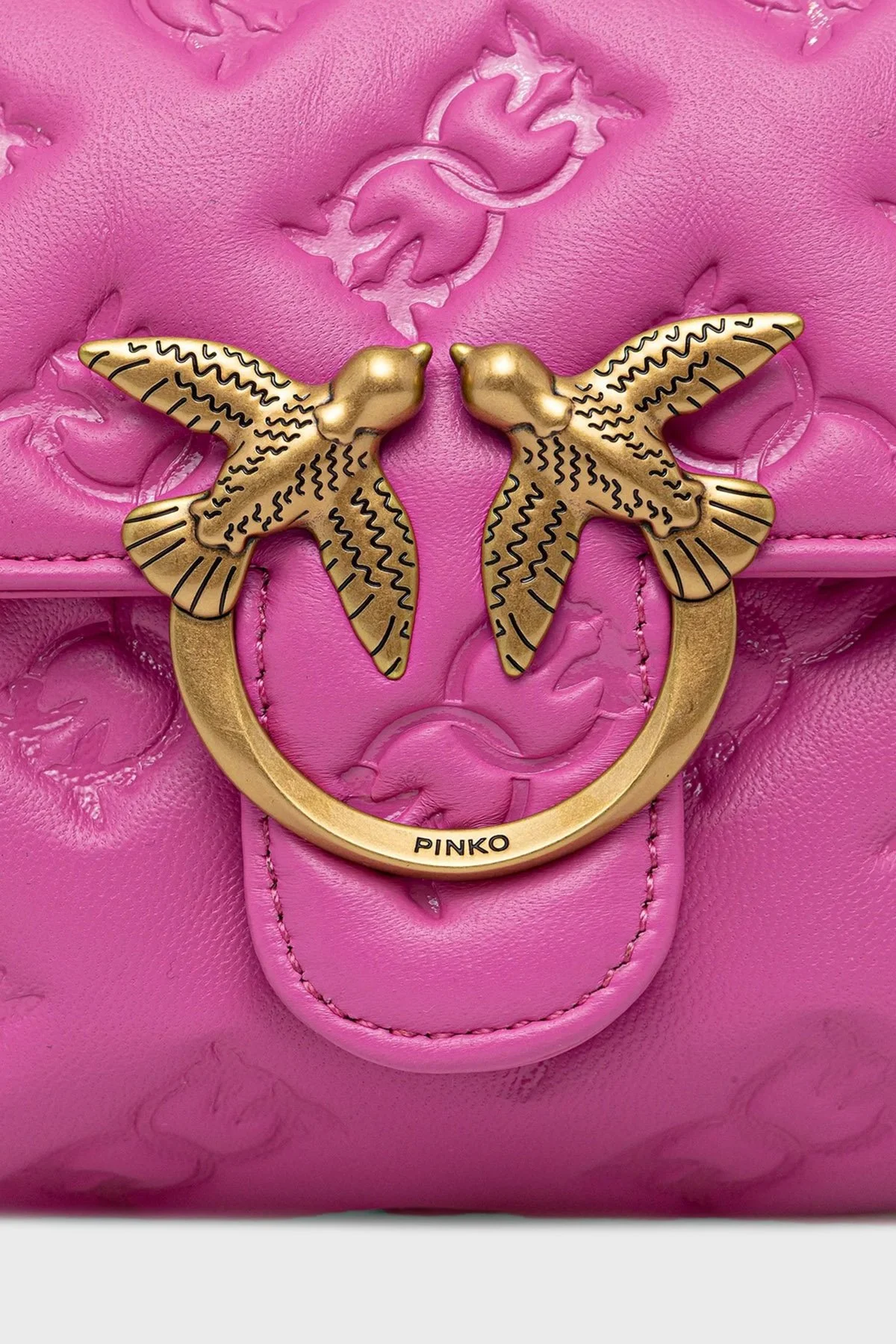 Pinko Logolu Çıkarılabilir Zincir Askılı Bayan Çanta 100044 A2JX P22Q PEMBE - 7